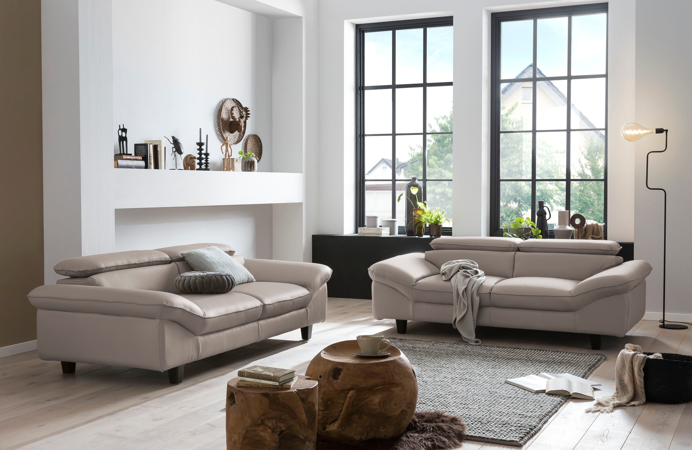 Home affaire 2-Sitzer »Pilot«, Big-Sofa mit Kopfteilverstellung