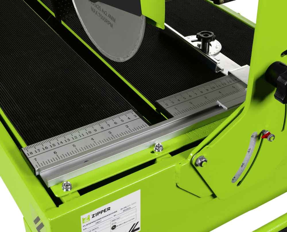 ZIPPER Fliesenschneidemaschine, Schneidaggregat bis 45° schwenkbar