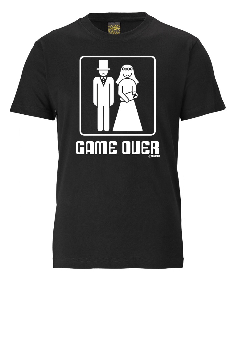 LOGOSHIRT T-Shirt »GAME OVER«, mit lustigem Print