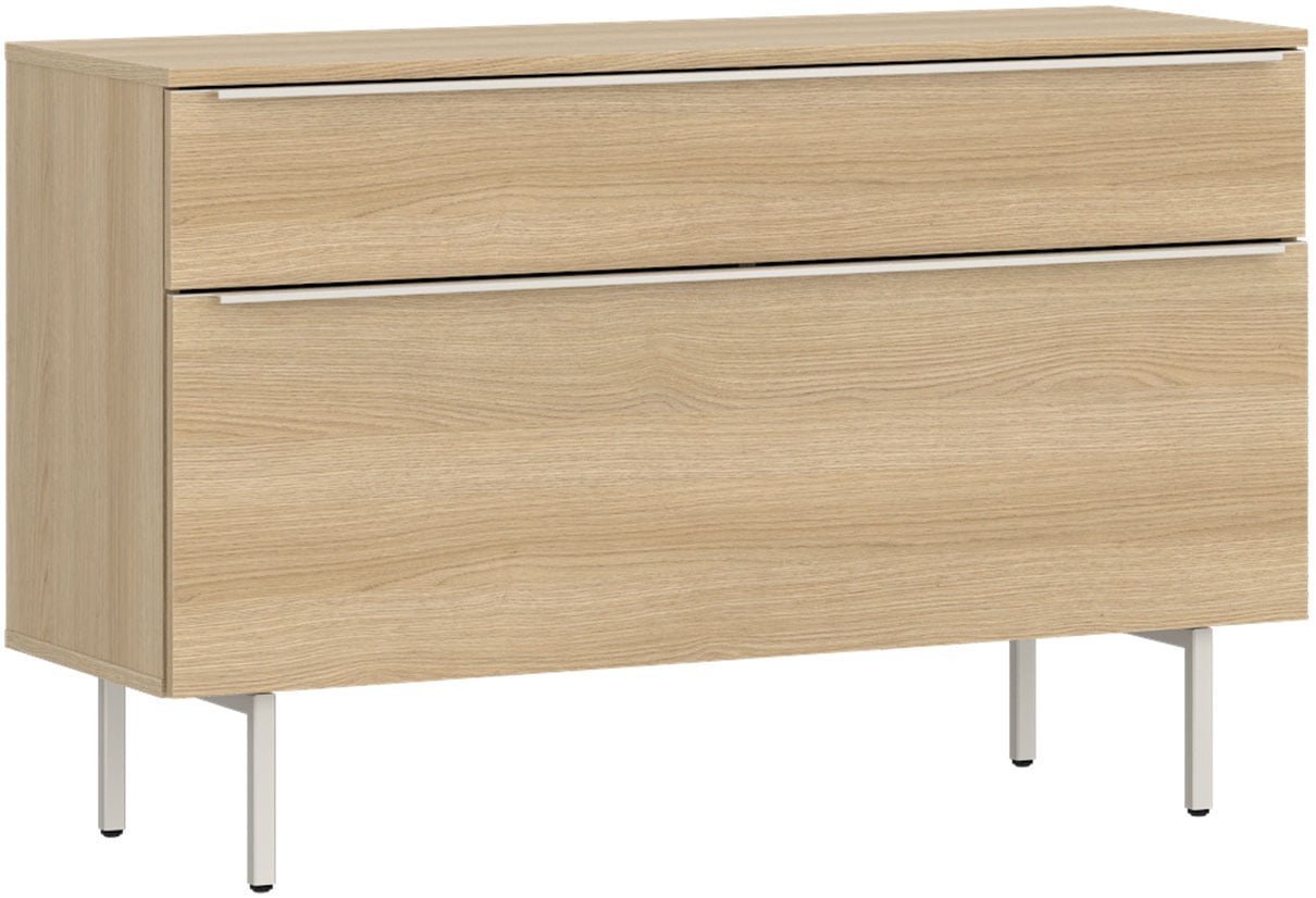 TOM TAILOR HOME Lowboard "COLOR PUZZLE 3 – 1 Klappe 1 Schublade mit farbigem Griff und Füßen" Kommode, Breite 110 cm,mit Klappe und Schublade, viel Stauraum