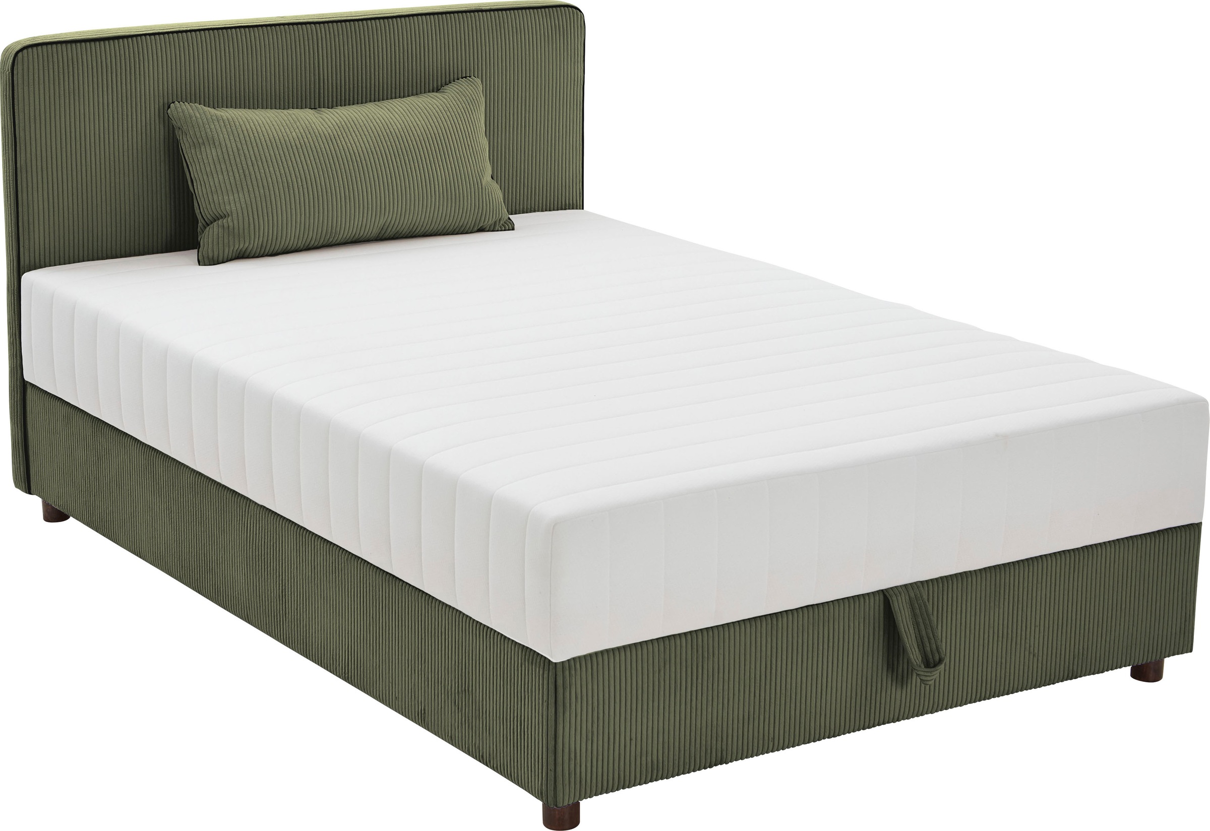 ATLANTIC home collection Bett "Corinna" Boxbett inkl. Stauraum, Cord, erhältlich in unterschiedlichen Breiten