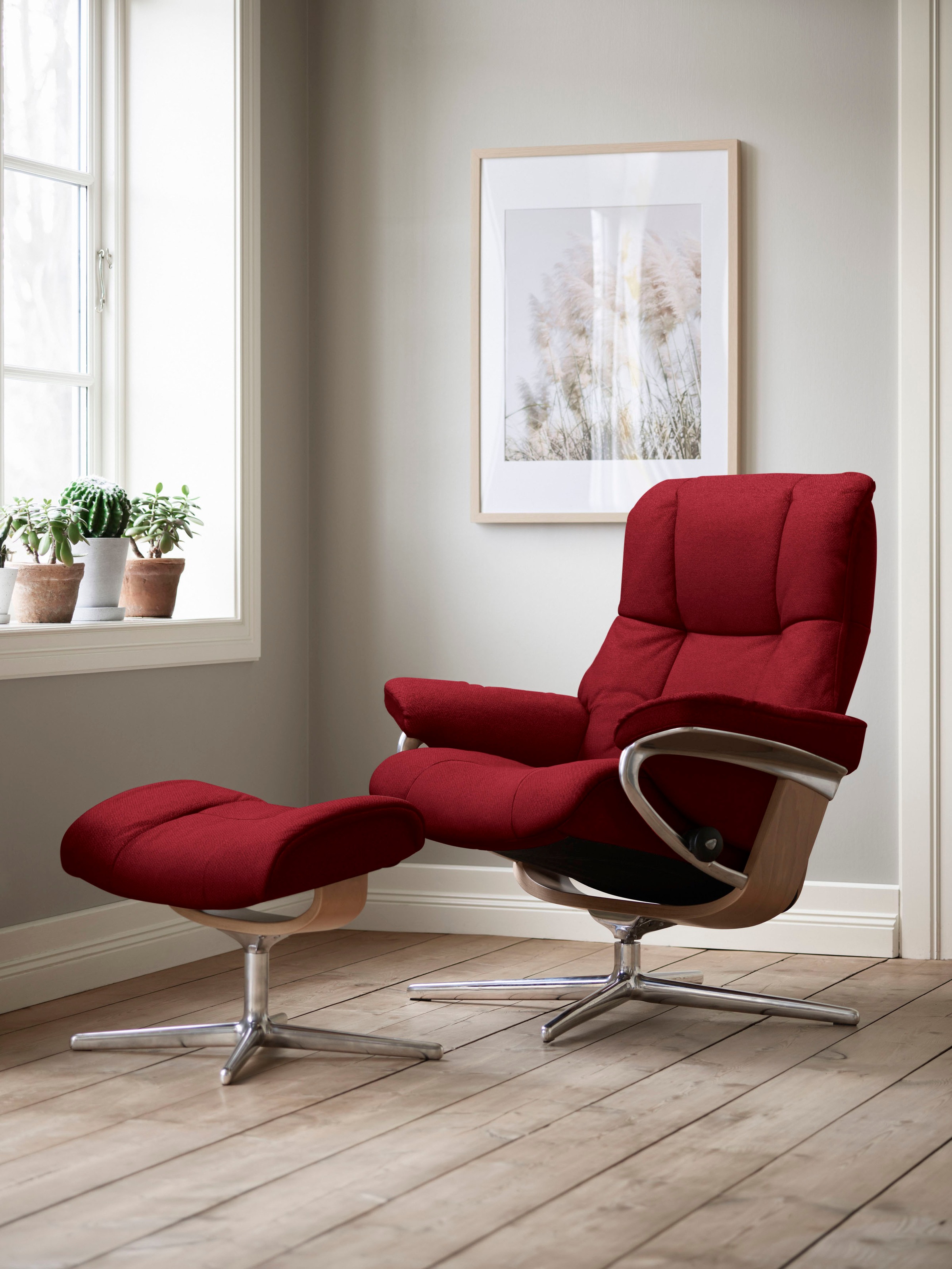 Stressless® Fußhocker »Mayfair«, mit Cross Base, Größe S, M & L, Holzakzent Eiche