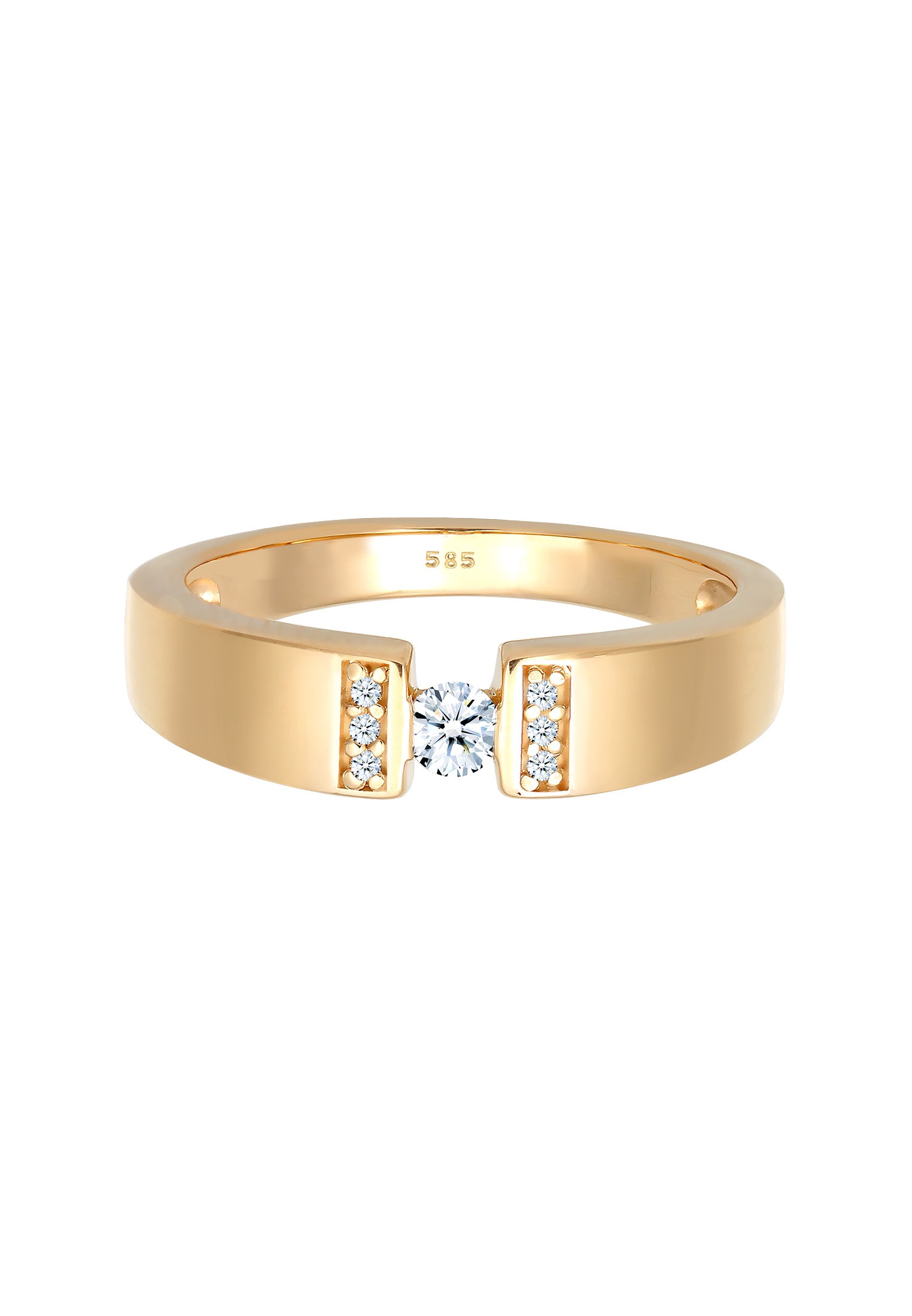 Elli DIAMONDS Verlobungsring »Verlobung Diamant 0.14 ct. 585 Gelbgold«