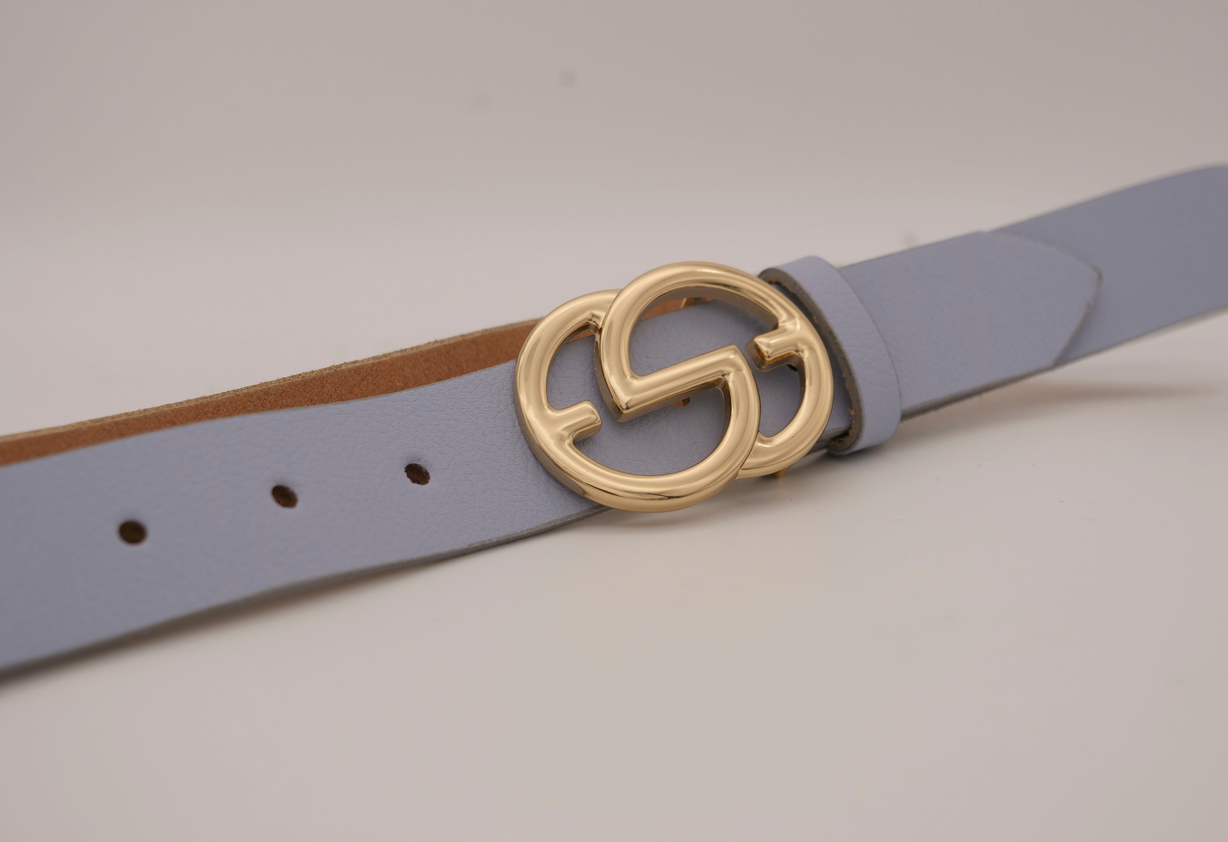 AnnaMatoni Ledergürtel, mit goldener Schließe