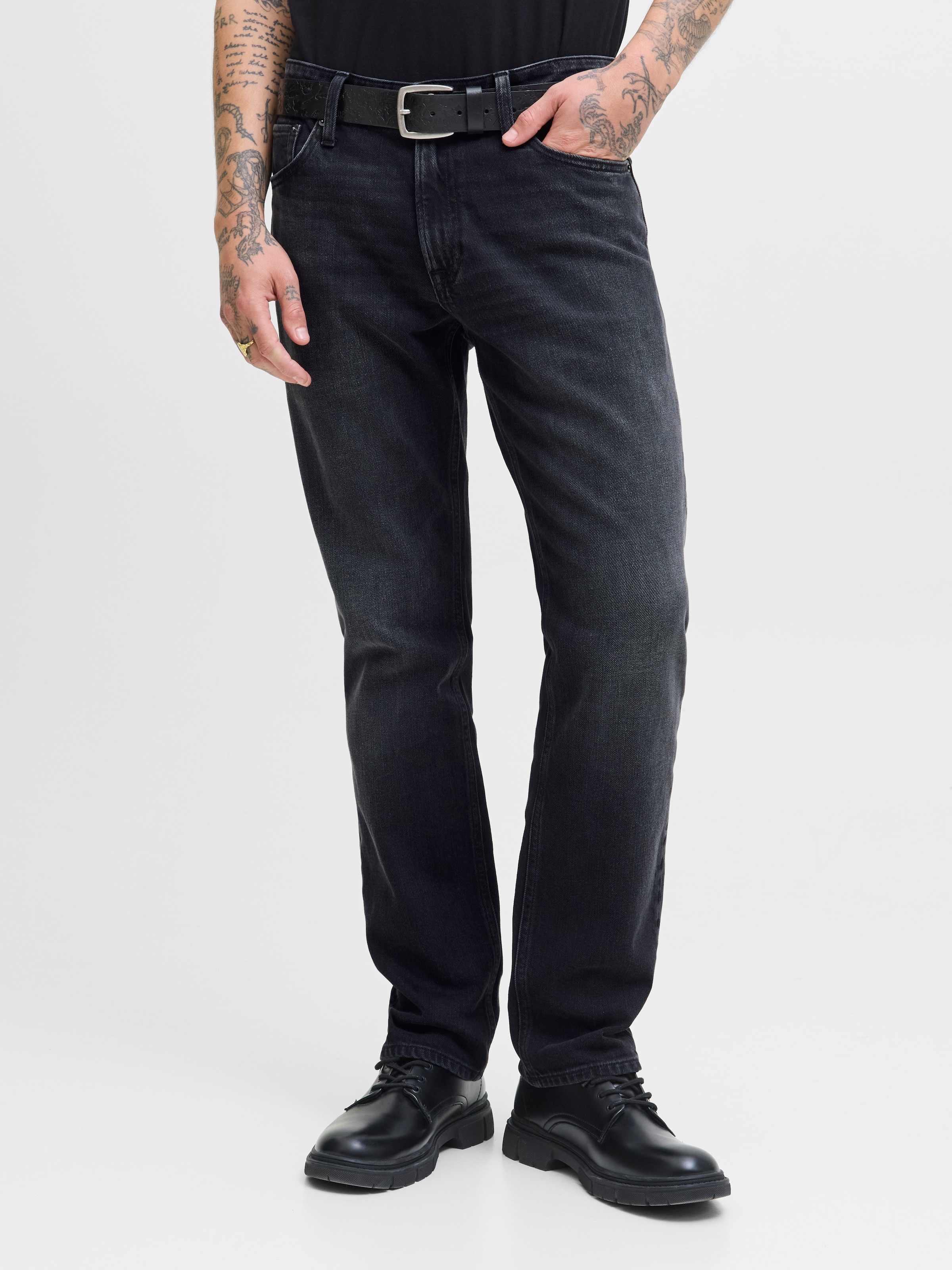 Jack & Jones "JJICLARK im Used-Look, Stretchkomfort und niedrige Leibhöhe" Baumwollmischung, regular fit