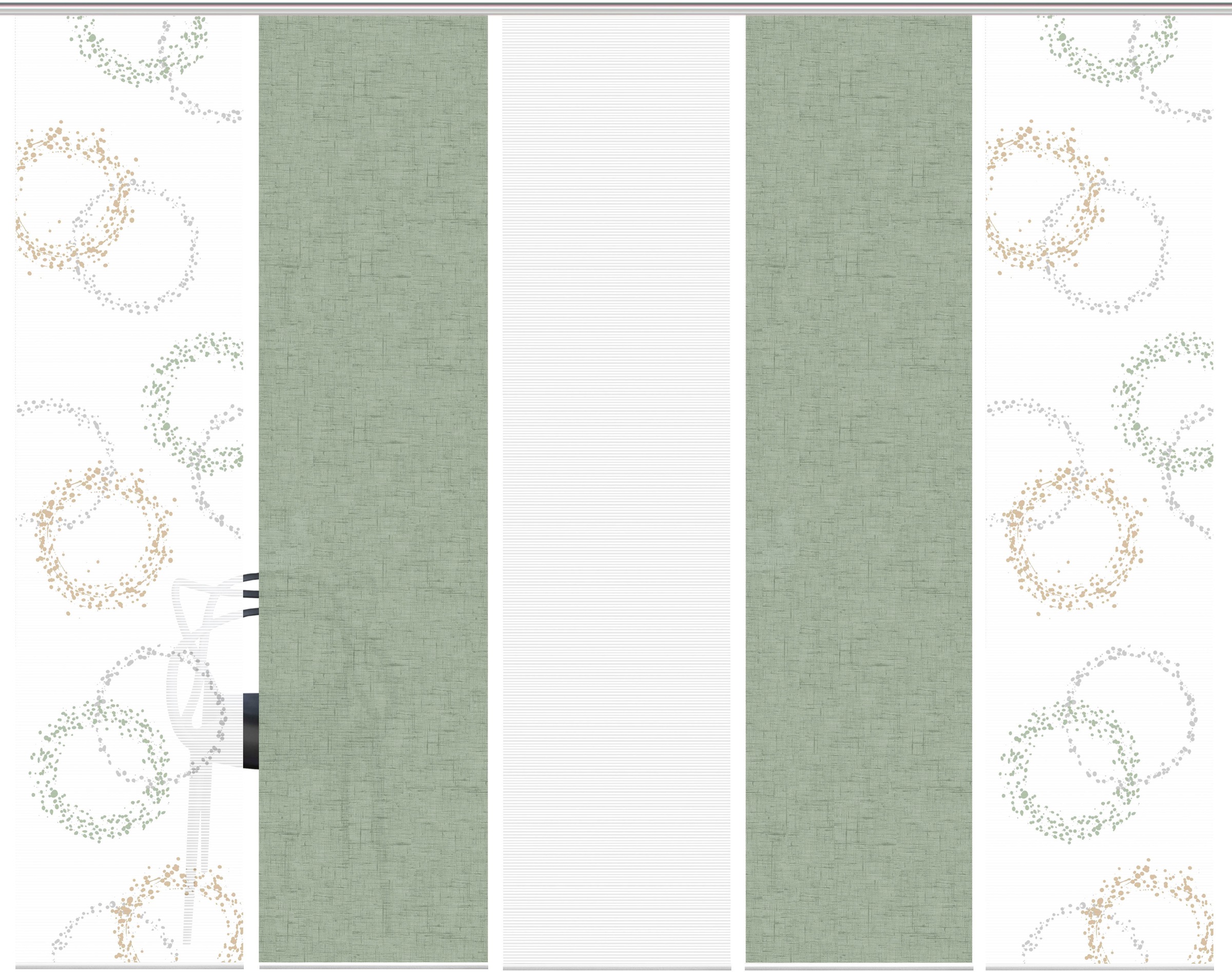 Vision S Schiebegardine "AINUR 5er SET" Paneelwagen 5 Stk. tlg. Schiebevorh günstig online kaufen