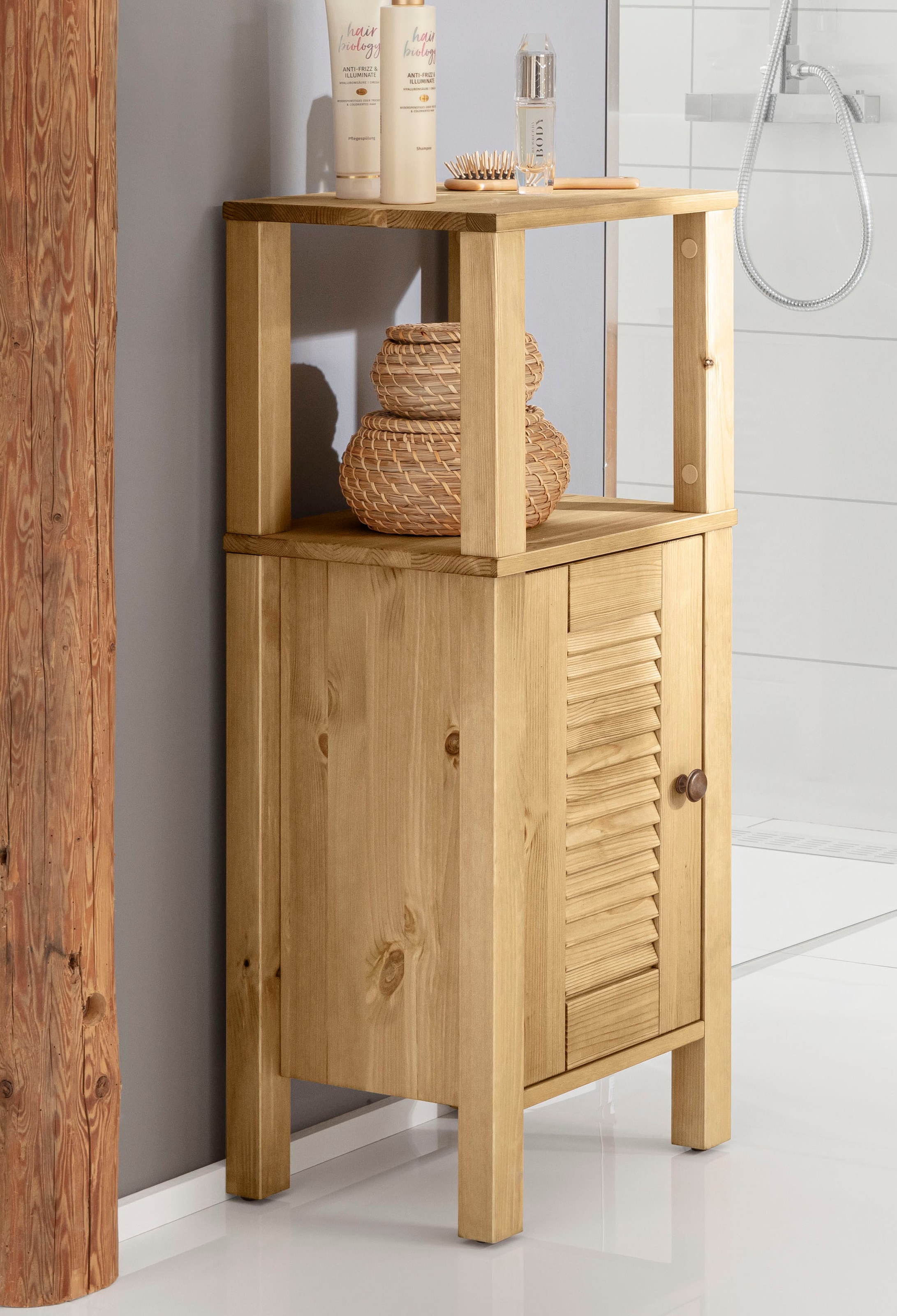 Home affaire Unterschrank »Ayanna«, aus Massivholz, FSC®, Lamellenfront, Breite 34 cm