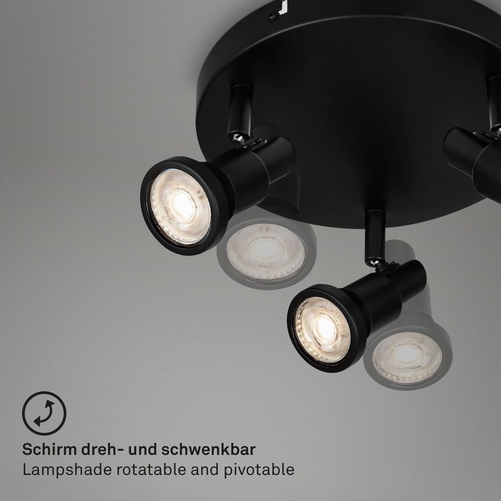 Briloner Leuchten LED Deckenspot »LED Spotleuchte 3-flammig, Metall, schwarz«