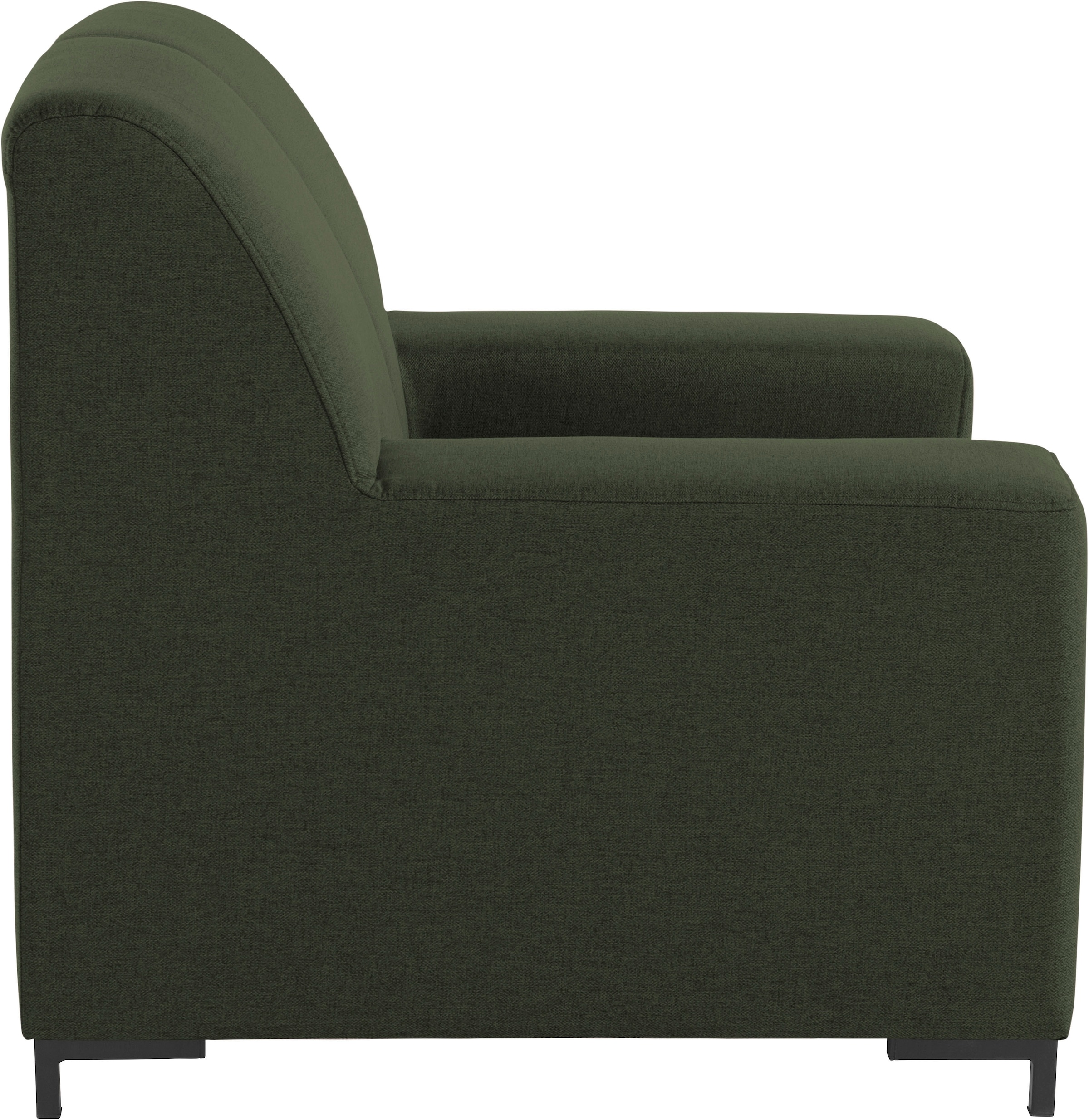 DOMO collection Sessel »Ledas kubisch und komfortabel, flache Armlehnen, eleganter Fuß,«, in vielen Farben erhältlich