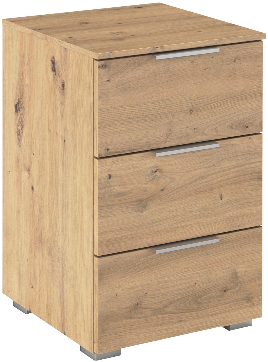 OTTO home "Nachttisch Nachtkonsole AGORDO in Dekor- oder Hochglanzfront" in zwei Griff-Farben, Breite 40 cm, mit 3 geräumigen Schubladen für viel Stauraum MADE IN GERMANY