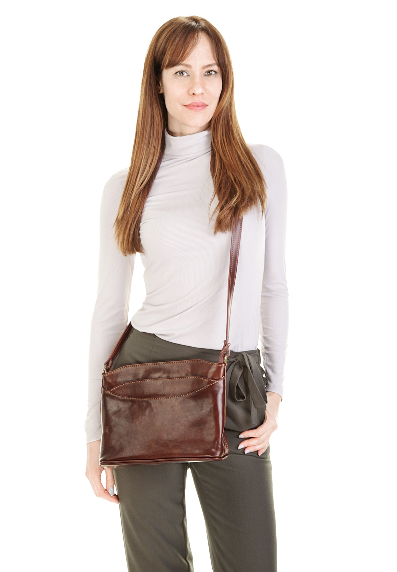 Piké Umhängetasche echt Leder, Made in Italy günstig online kaufen