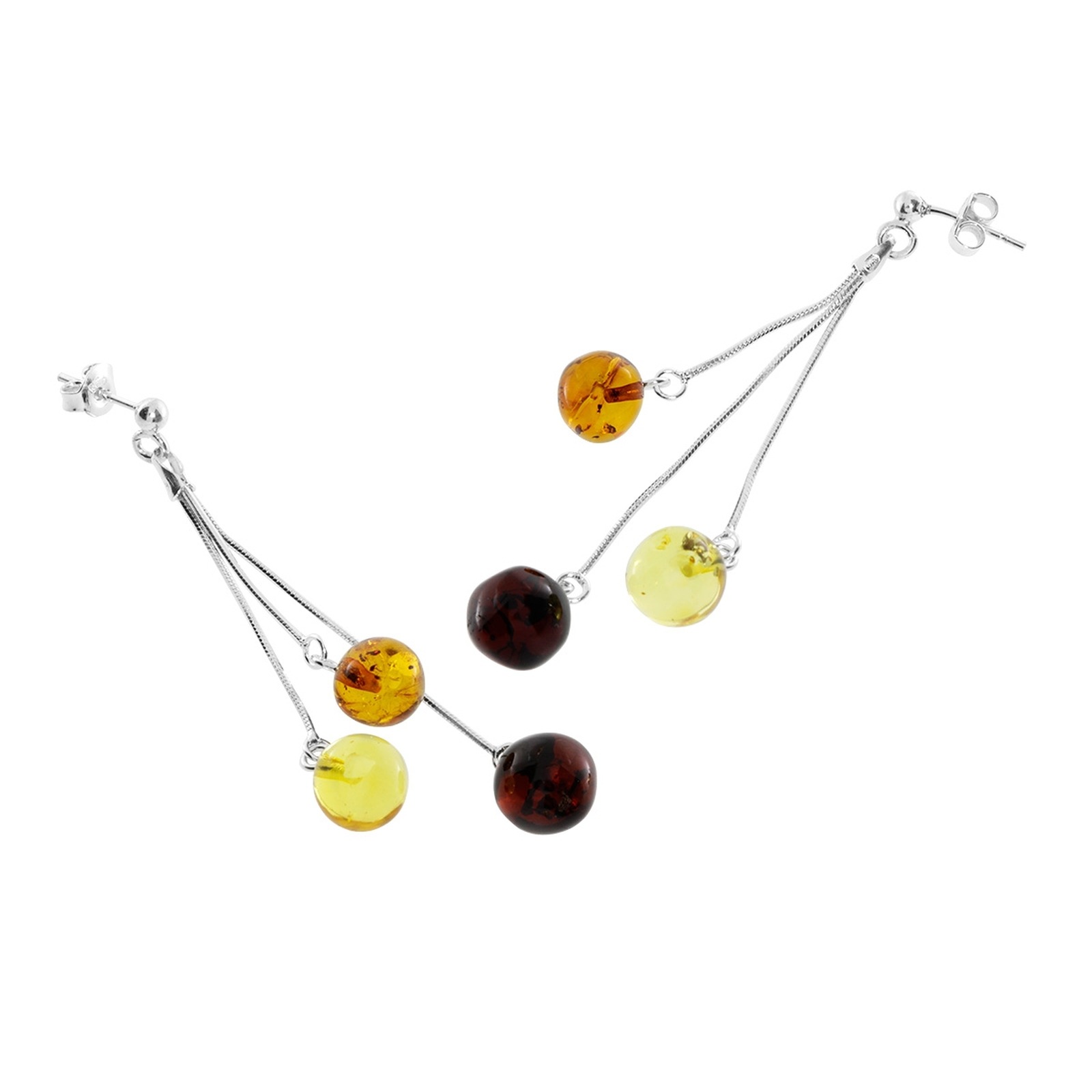 OSTSEE-SCHMUCK Paar Ohrhänger »- Amy - Silber 925/000 - Bernstein«