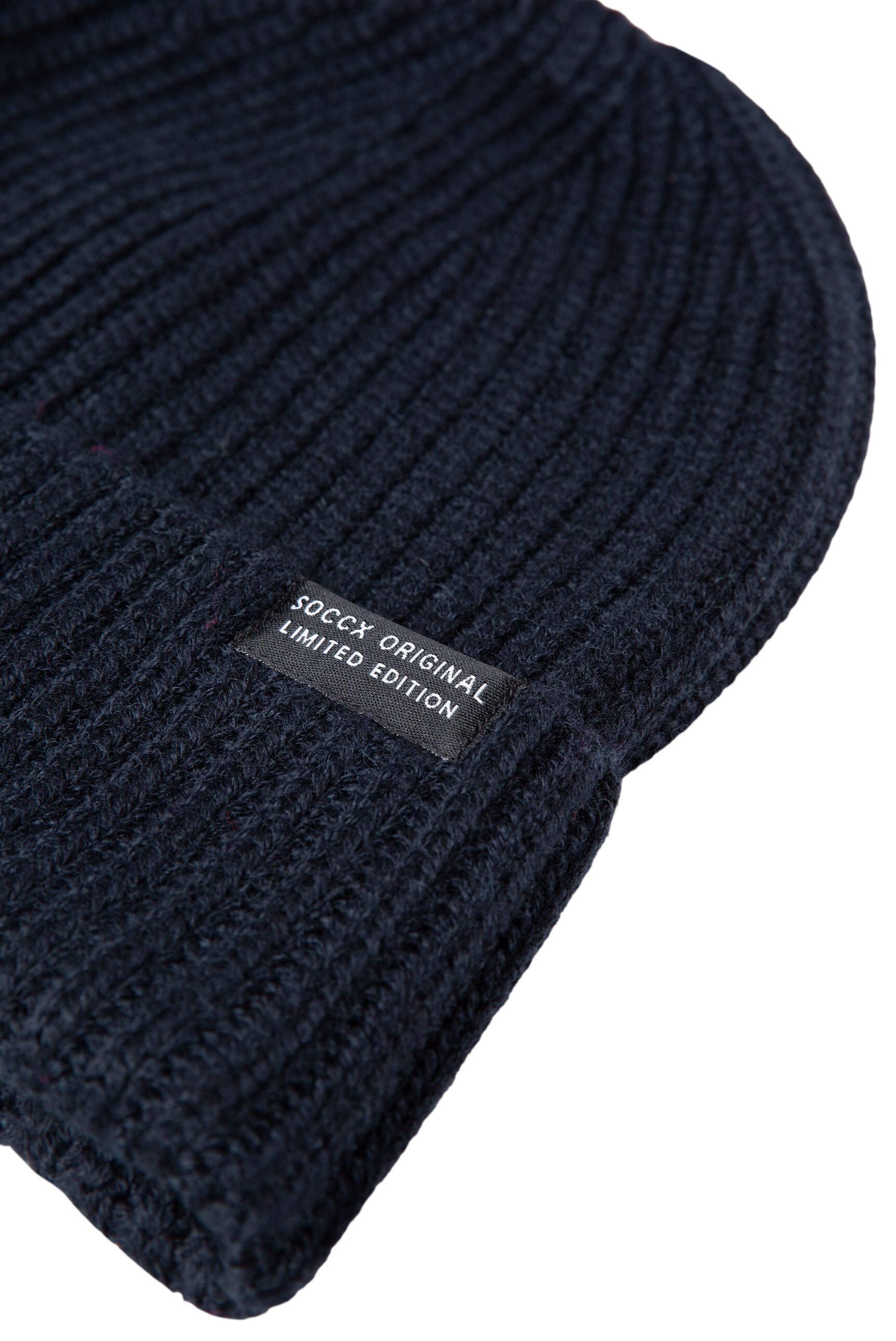 SOCCX Strickmütze mit breitem Umschlag