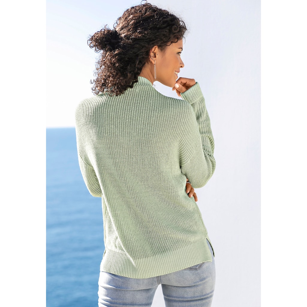 LASCANA V-Ausschnitt-Pullover, aus weichem Strick