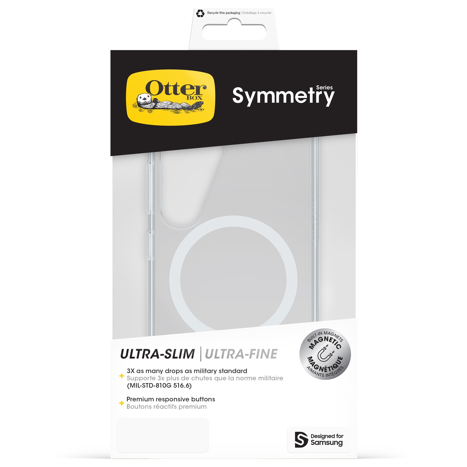 Otterbox Handyhülle »Symmetry Clear Magnets Samsung Galaxy S25«, Backcover, Schutzhülle, Handyschutzhülle, Case, Schutzcase, stoßfest