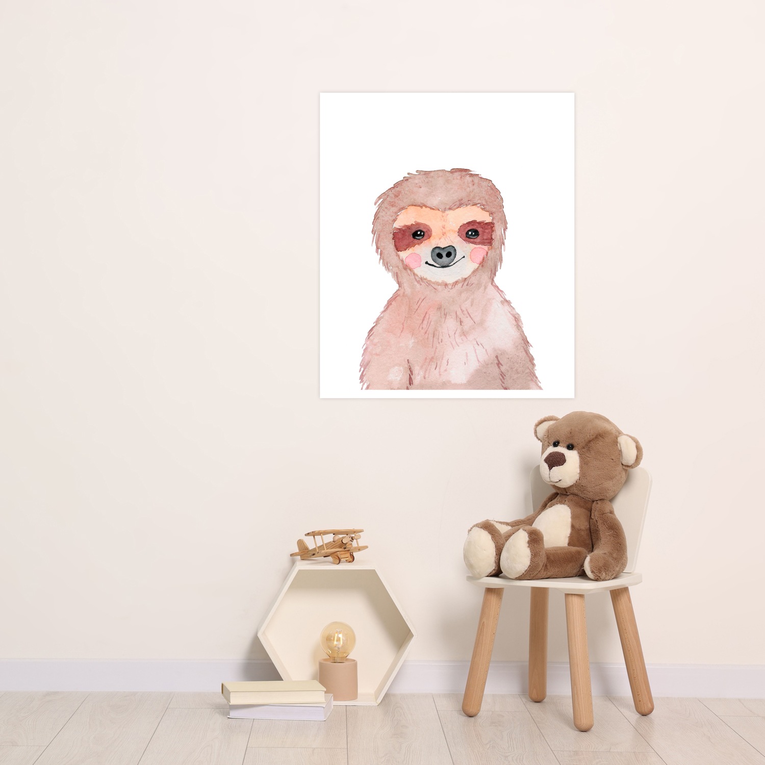 Lüttenhütt Poster "Freundliches Faultier", Fantasy-Faultier-Tiere, (1 St.), günstig online kaufen