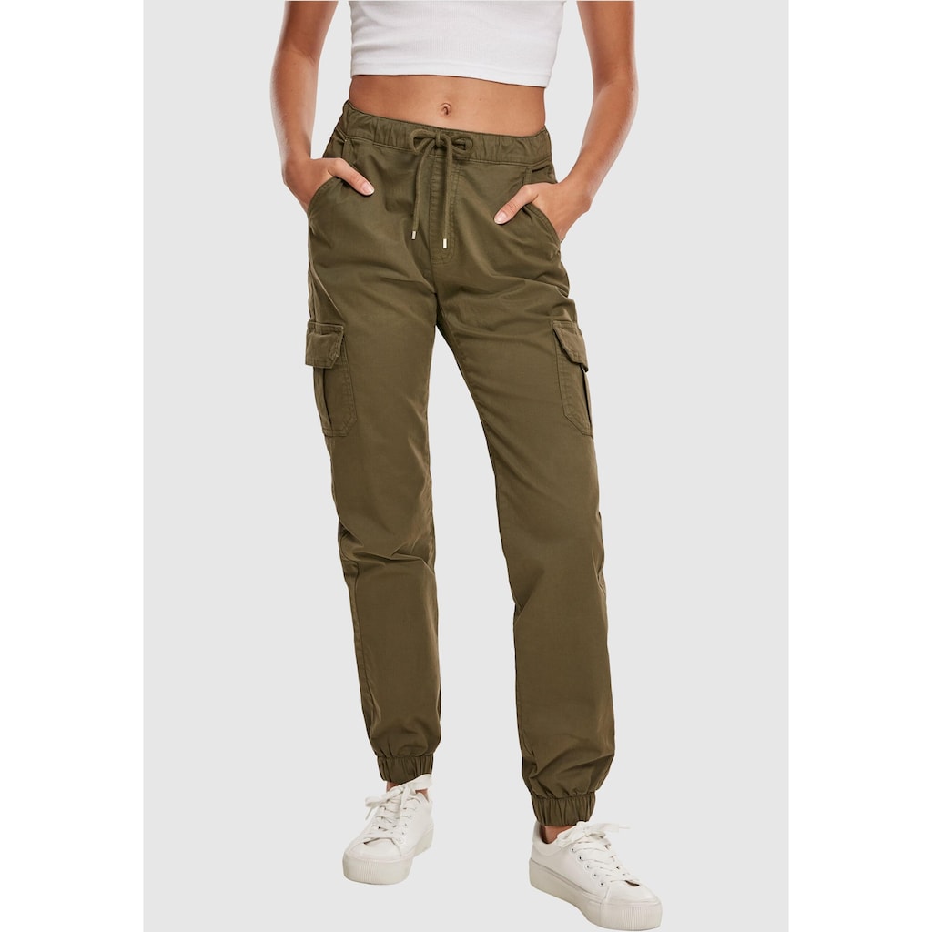 URBAN CLASSICS Cargohose »Urban Classics Damen Ladies High Waist Cargo Jogging Pants«, (1 tlg.)