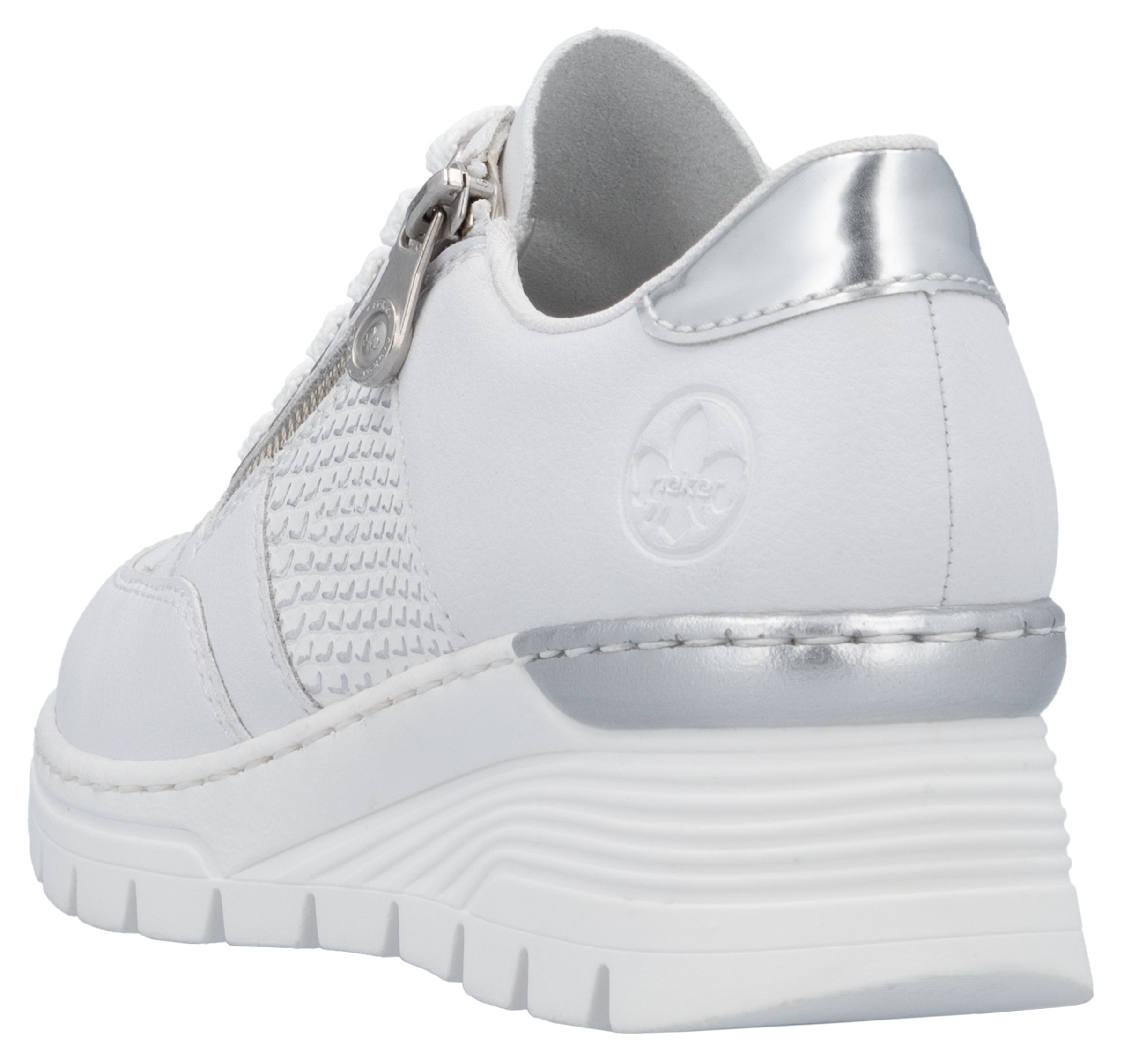 Rieker Keilsneaker, Halbschuh, Freizeitschuh, Schnürschuh, Sneaker mit Reißverschluss