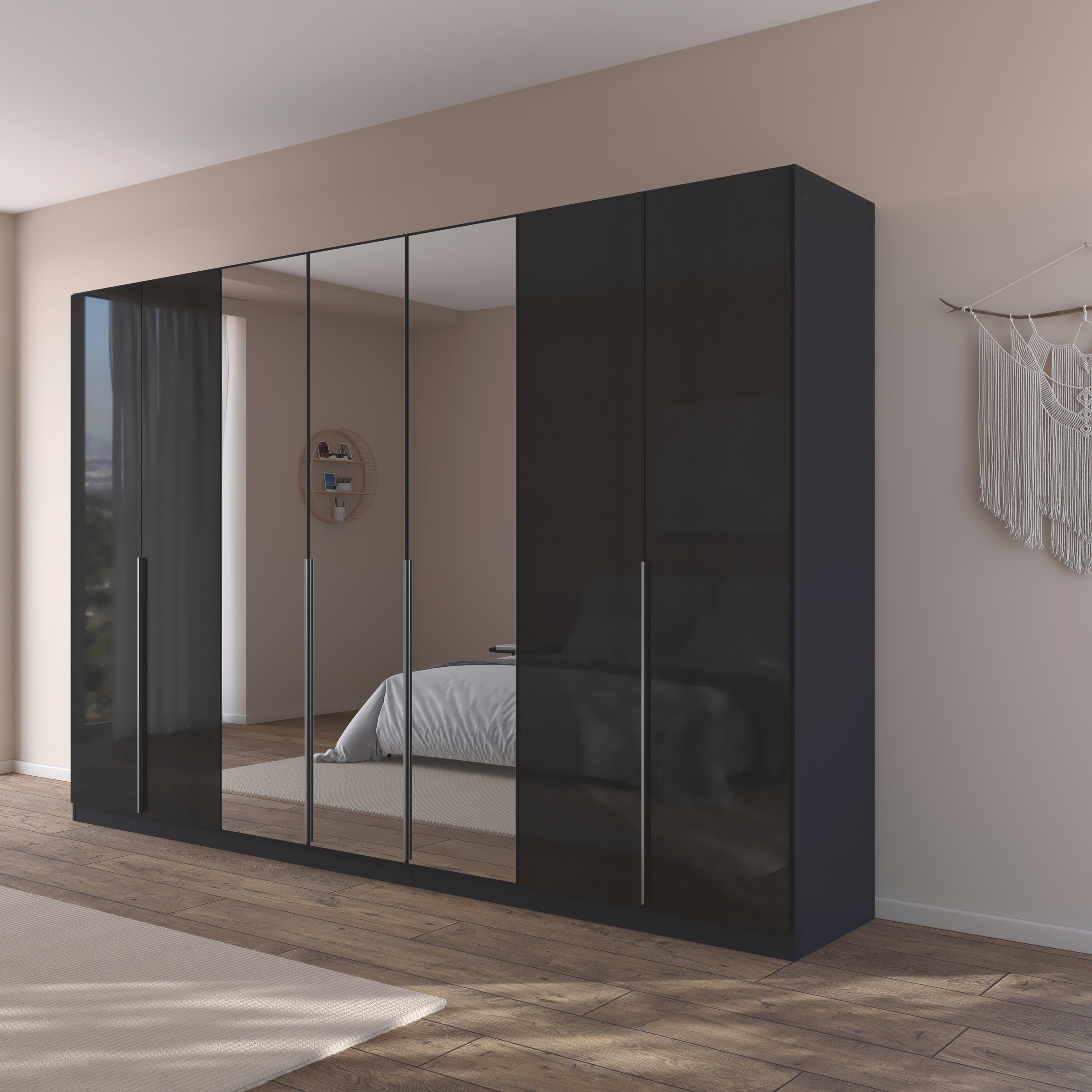 OTTO home Drehtürenschrank "Kleiderschrank Schrank Garderobe AGORDO mit Dek günstig online kaufen