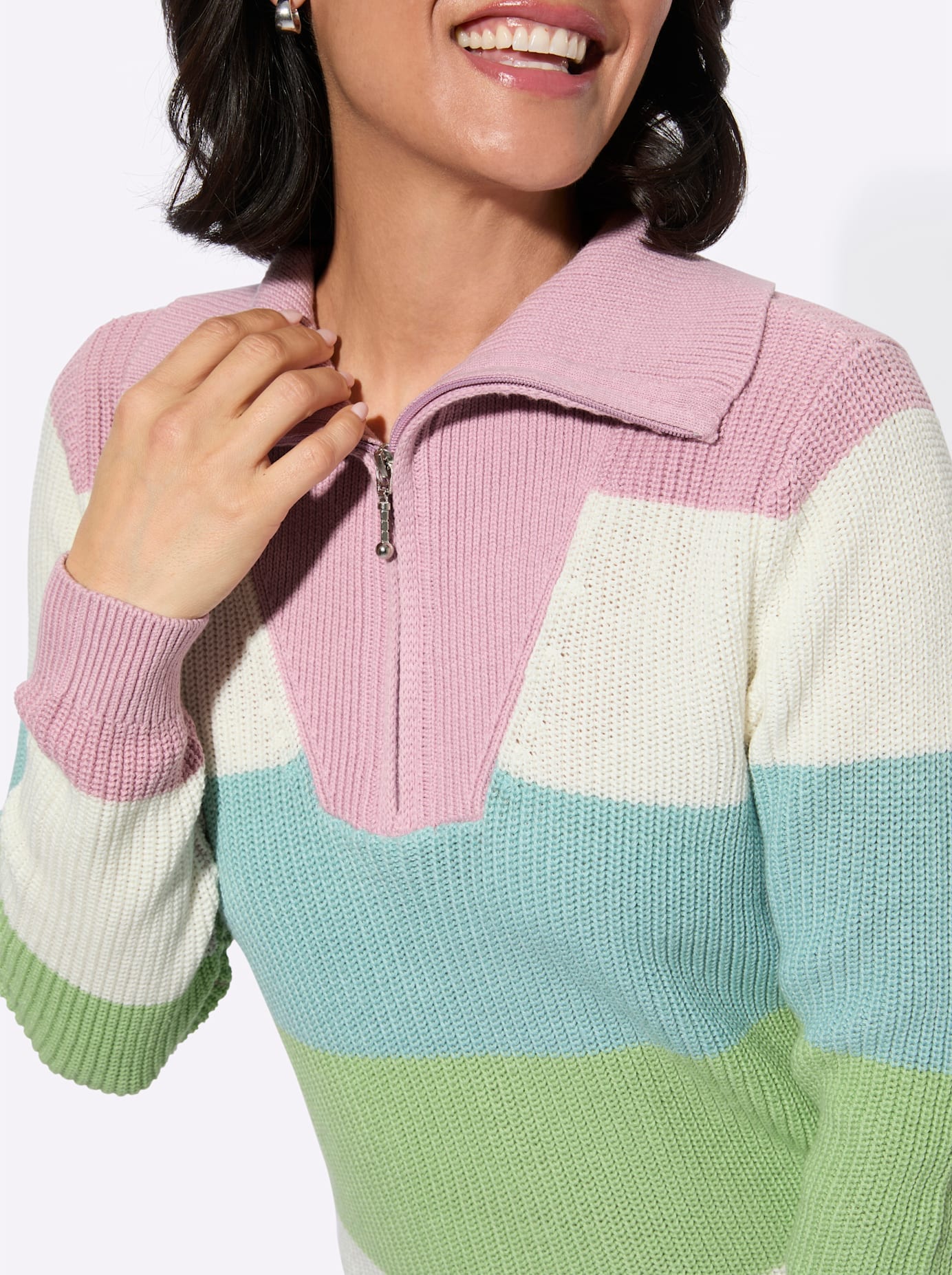 Casual Looks Strickpullover »Troyer-Pullover«