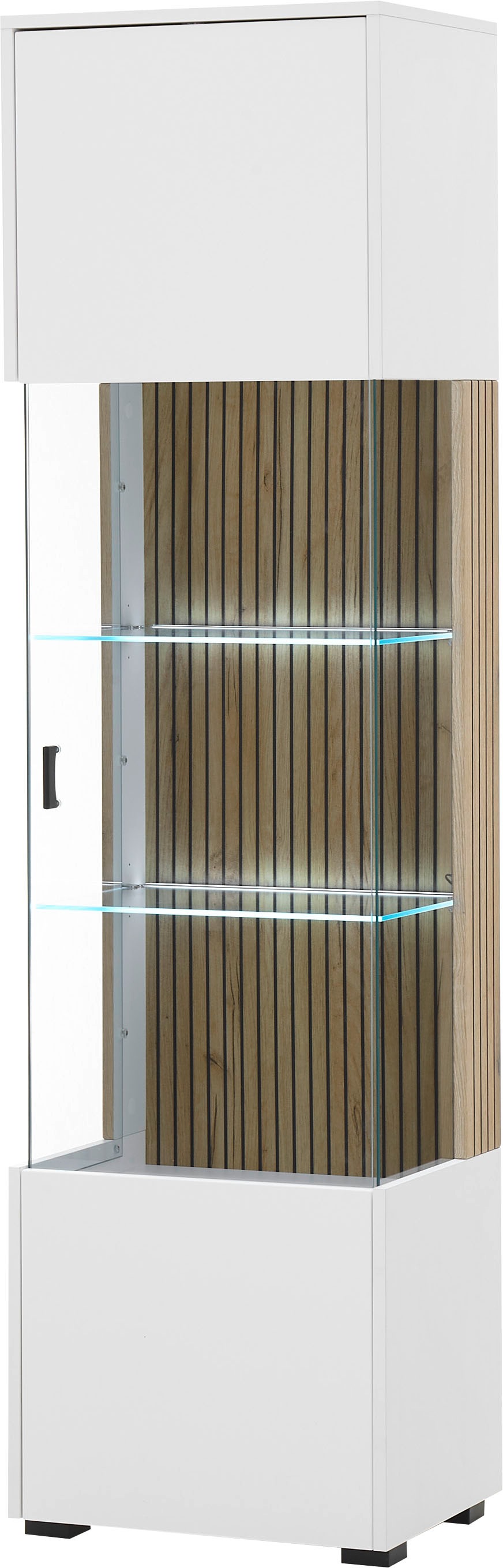 Home affaire Vitrine "Hudson" in moderner Trendfarbe, Griffe aus Metall (Sc günstig online kaufen