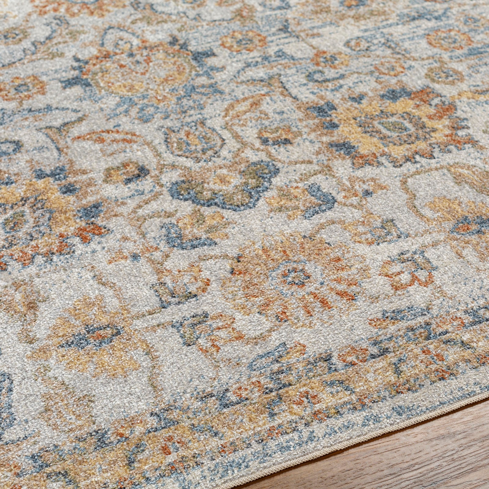 Livabliss Teppich »CINCINNATI«, rund, 10 mm Höhe, Maschinenwaschbar, Vintage Kurzflor Wohnzimmerteppich, Schlafzimmer