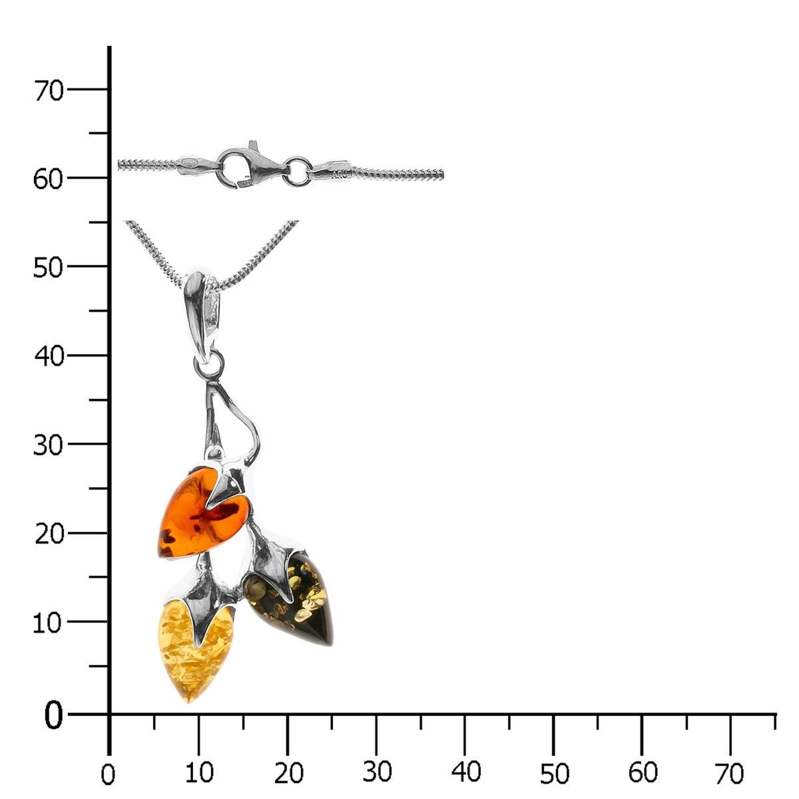 OSTSEE-SCHMUCK Kette mit Anhänger »Ostsee-Schmuck Kette mit Anhänger Blüte Kette mit Anhänger Blüte«