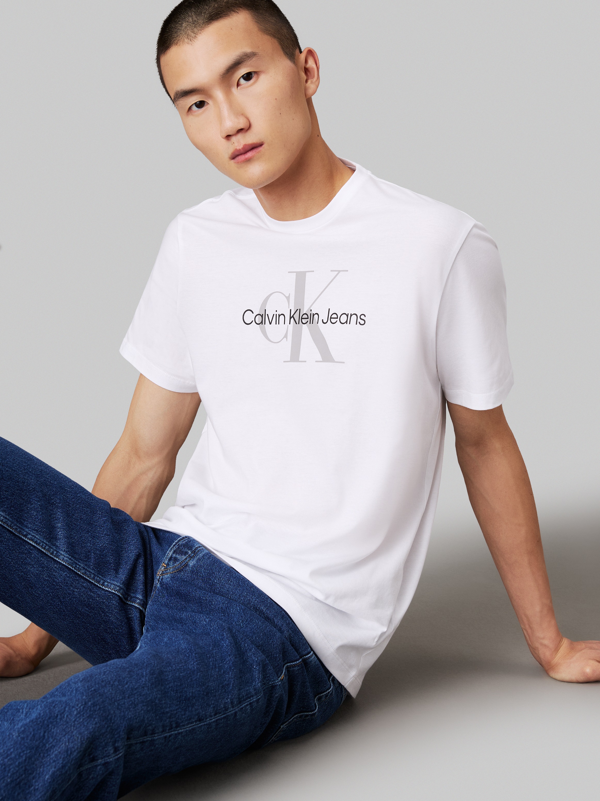 Calvin Klein Jeans T-Shirt "SS Hero Monogram Tee 30S EU Opt", mit Logodruck günstig online kaufen