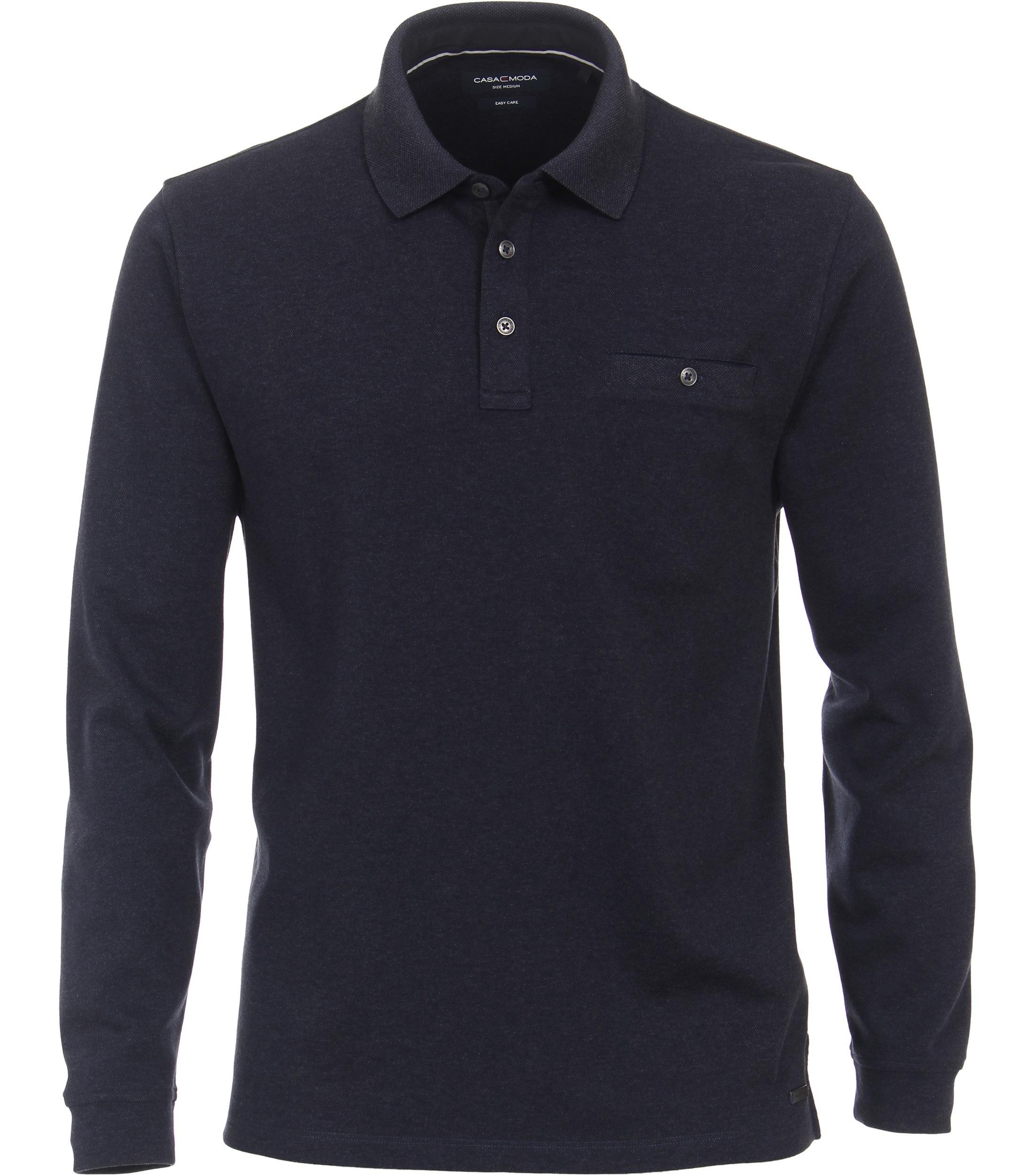 CASAMODA Langarm-Poloshirt "CASAMODA Polo-Shirt Langarm gestreift"