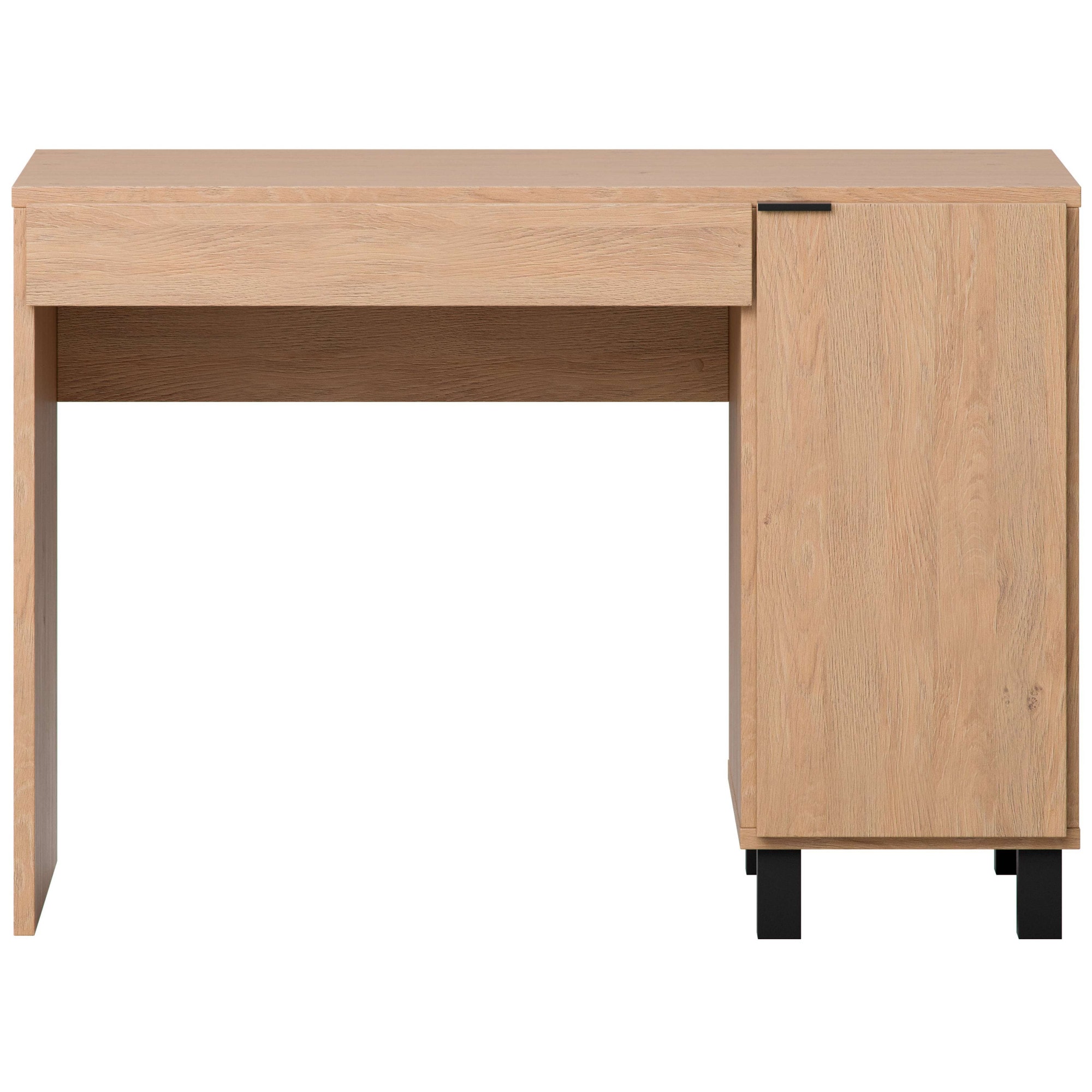 VOX Schreibtisch »SIMPLE Computertisch mit Stauraum, Maße B/T/H: 110/55/86,7 cm«, Bürotisch mit Schublade & Schrank in 3 Farben erhältlich, Metallgriffe