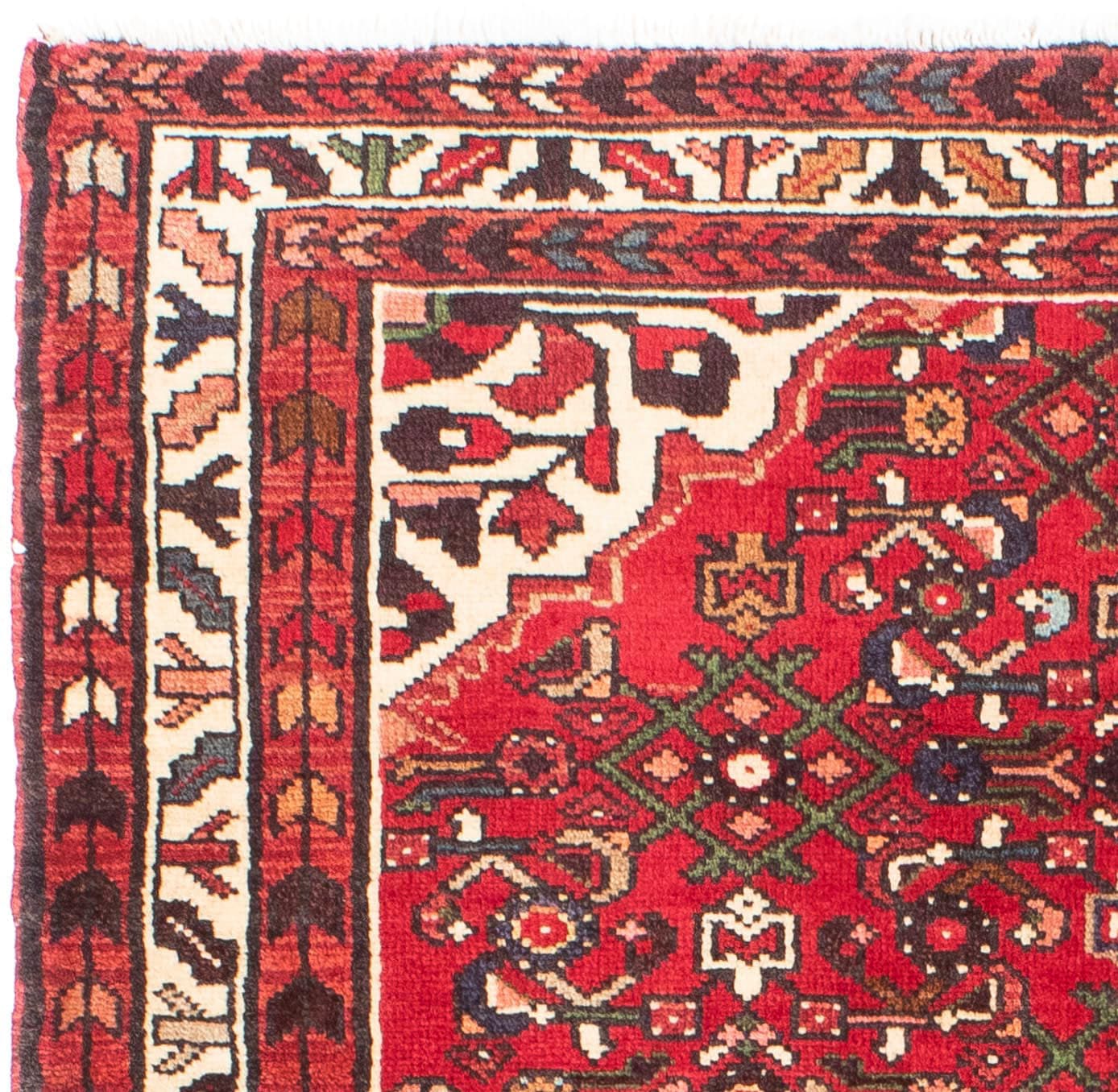 morgenland Orientteppich »Perser - Nomadic - 150 x 115 cm - rot«, rechteckig, Wohnzimmer, Handgeknüpft, Einzelstück mit Zertifikat