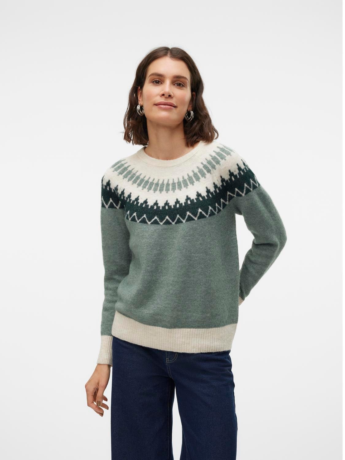 Vero Moda Strickpullover VMSIMONE LS NORDIC PULLOVER GA REP BOO günstig online kaufen