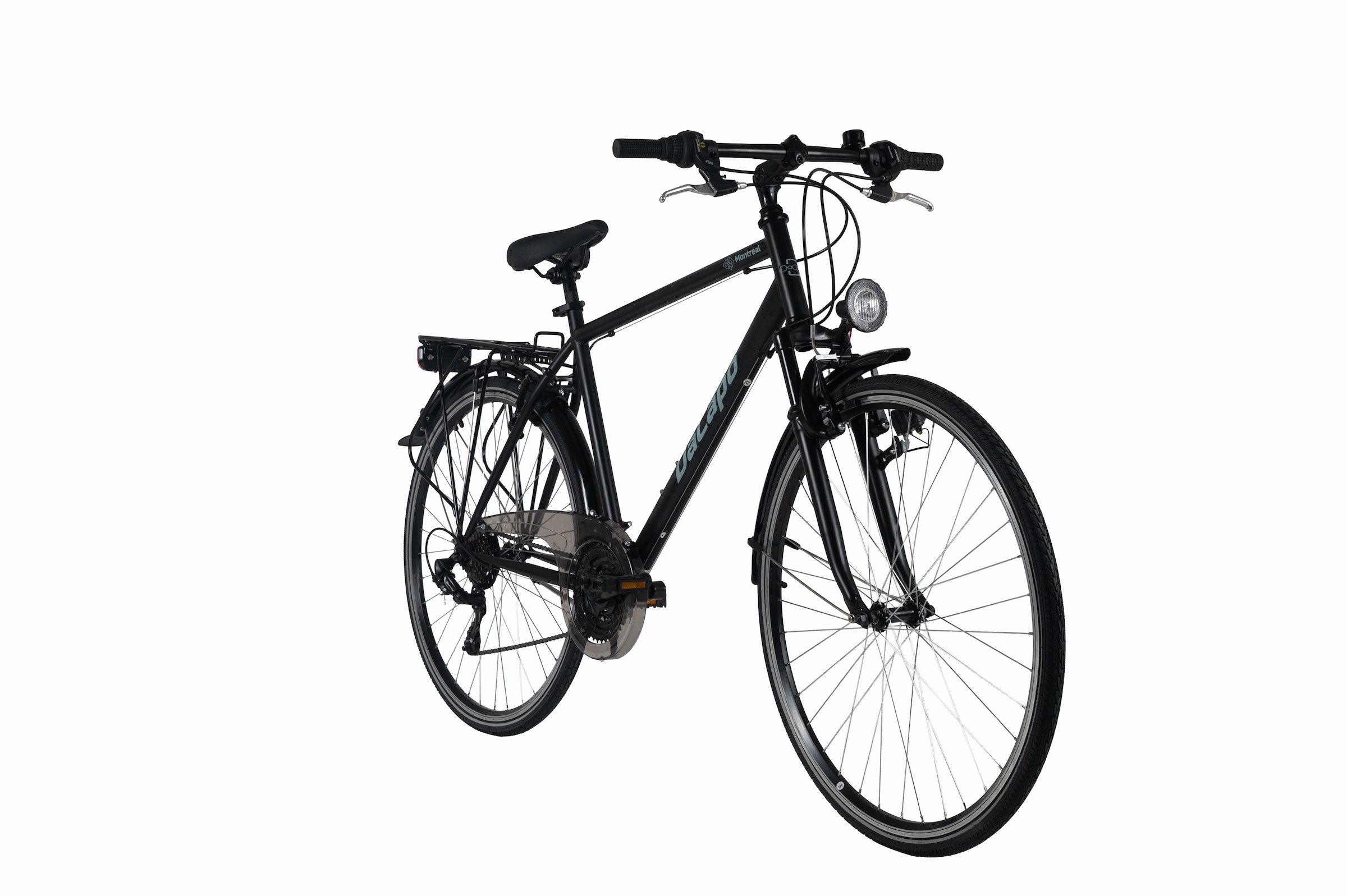 Dacapo Trekkingrad »DaCapo Trekkingrad Herren 28'' Montreal schwarz 21 Gänge RH 53 cm« 21 Gang Shimano Tourney Schaltwerk Kettenschaltung 53, 