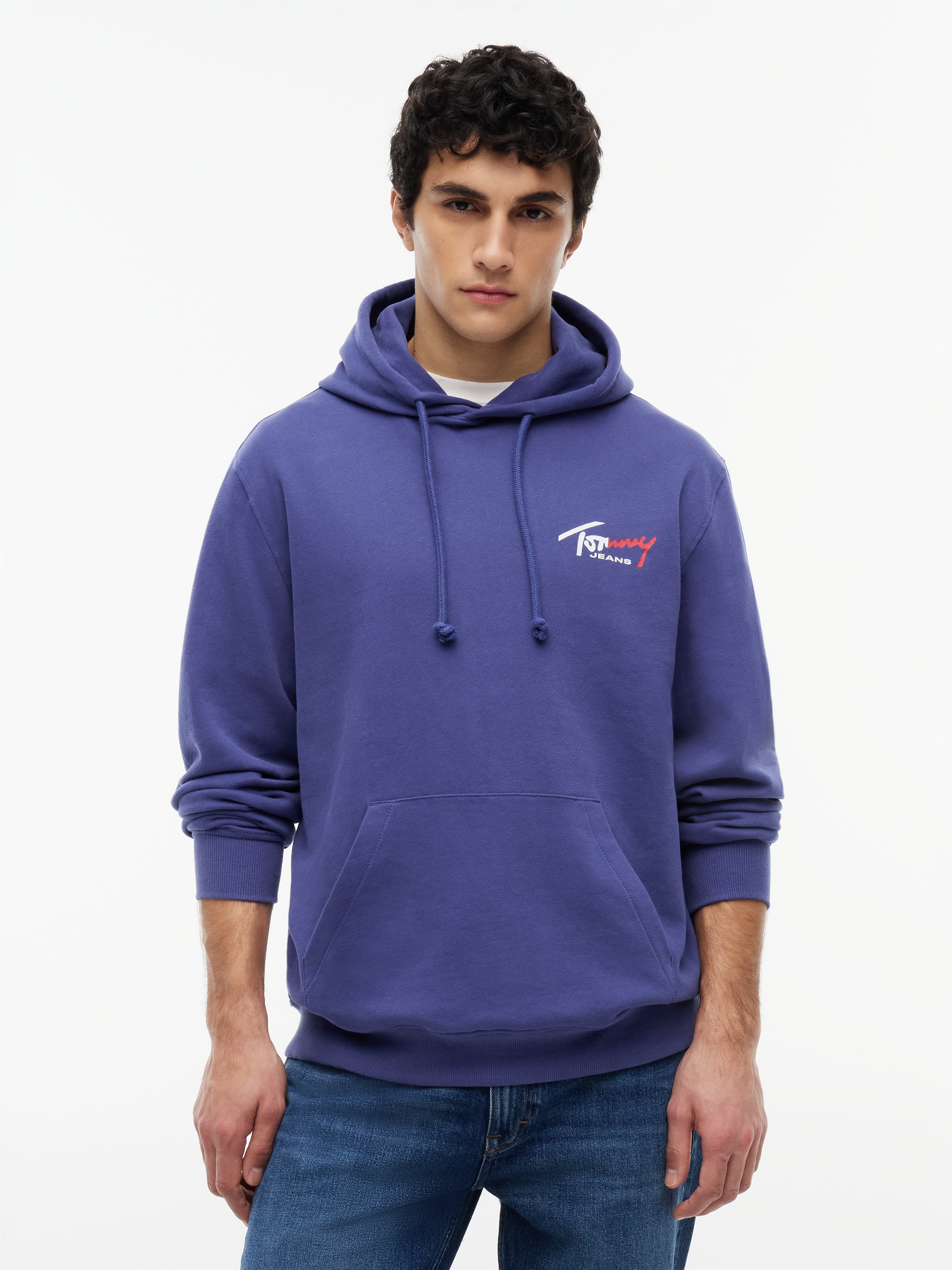 Tommy Jeans Kapuzensweatshirt "TJM REGULAR ENTRY SIGN", Regular fit, mit Kordelzug