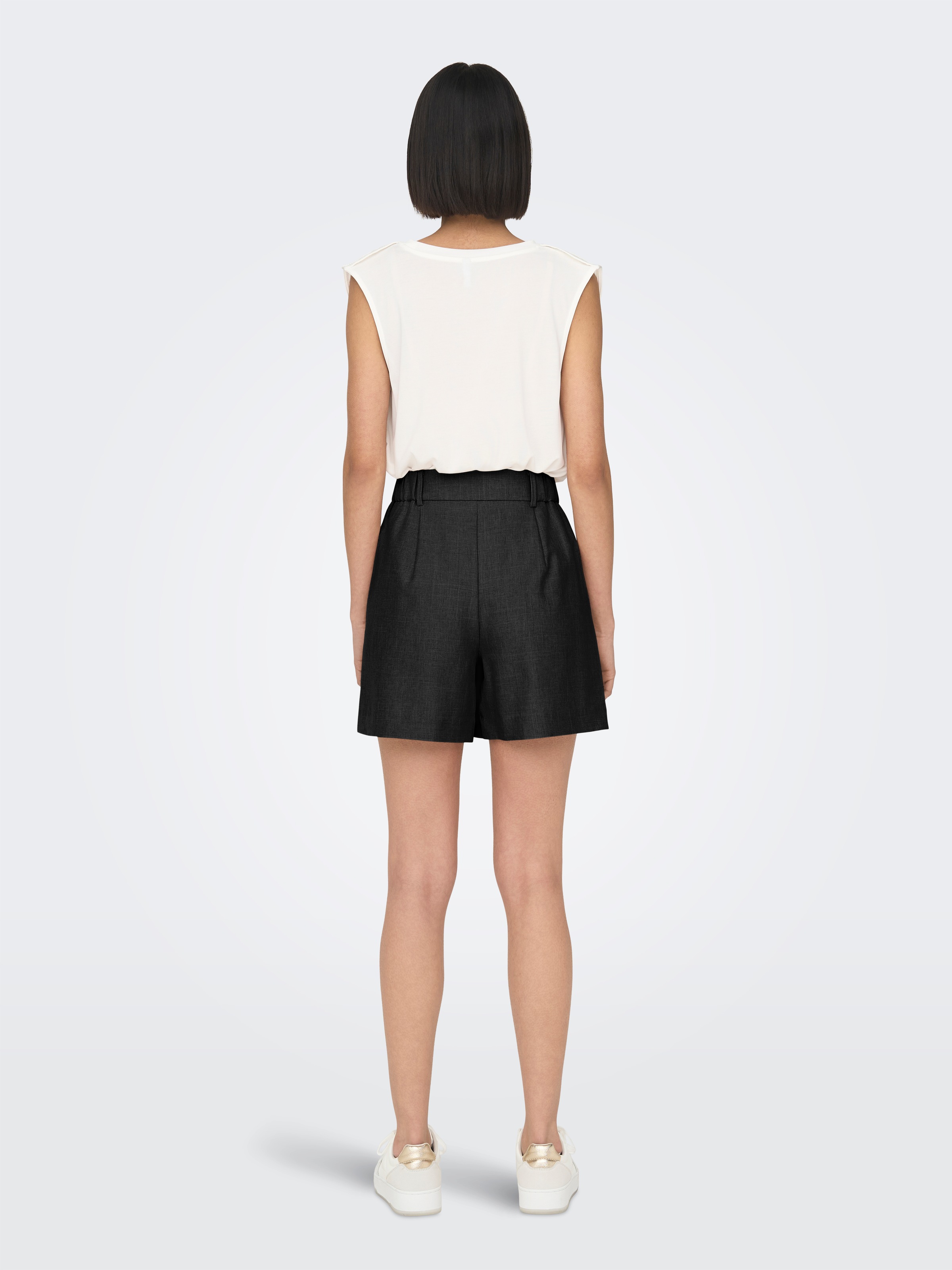 ONLY Shorts »ONLLINDA – Shorts mit hoher Taille und weitem Beinschnitt«  Materialmix, High Waist
