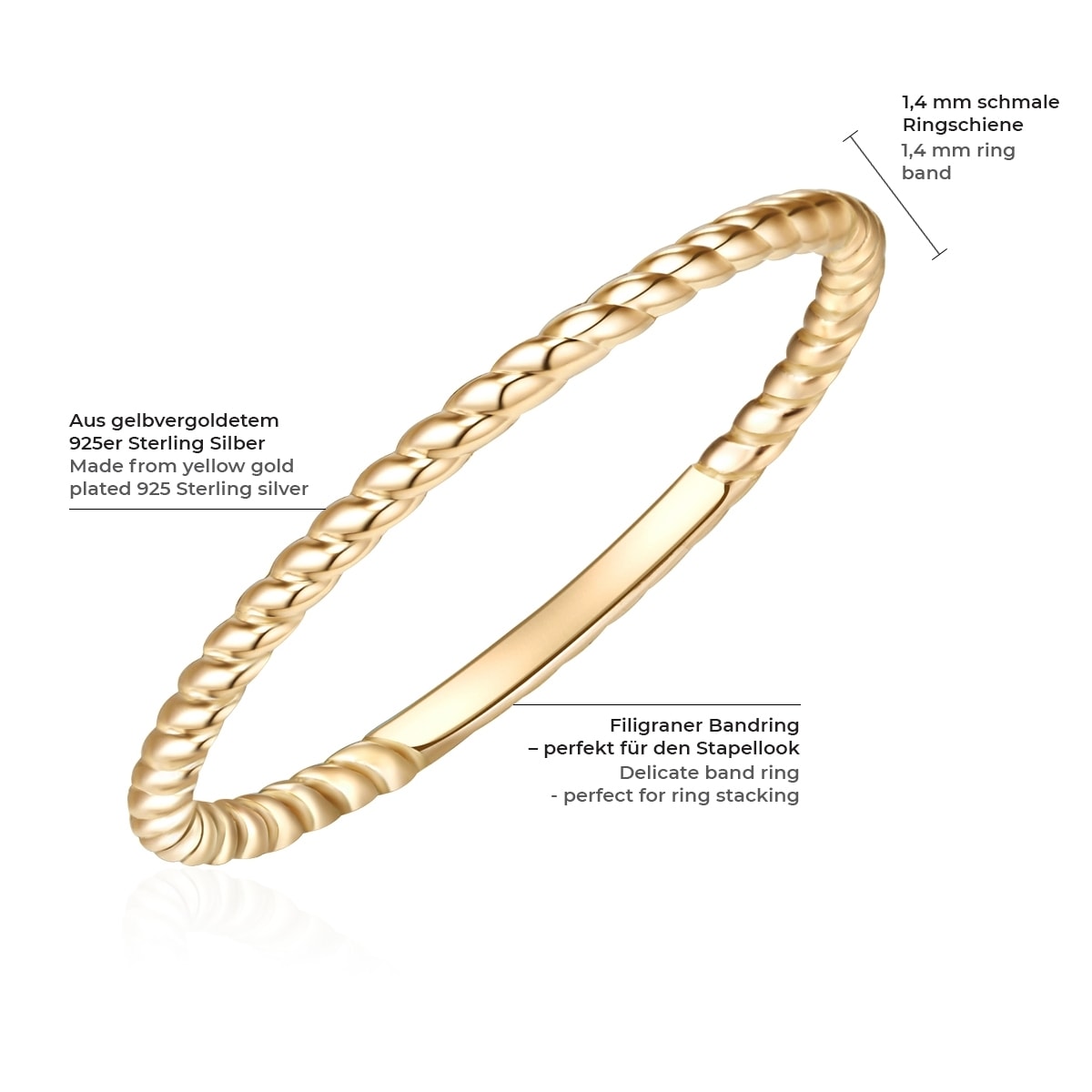 Glanzstücke München Fingerring »X999« aus Sterling Silber