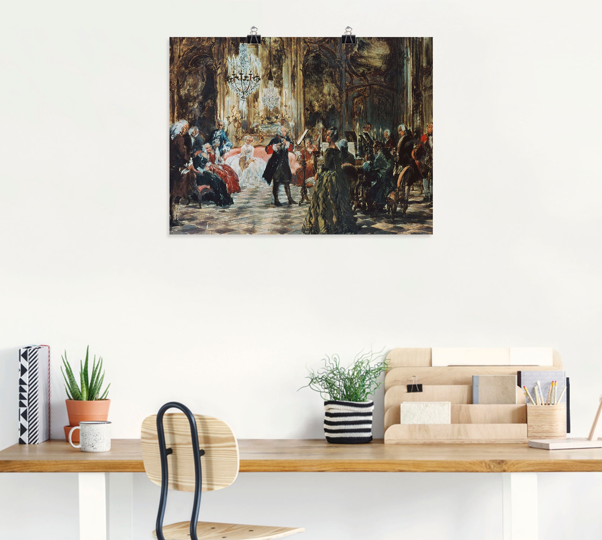 Artland Wandbild "Flötenkonzert Friedrich des Großen.", Orchester & Bands, günstig online kaufen