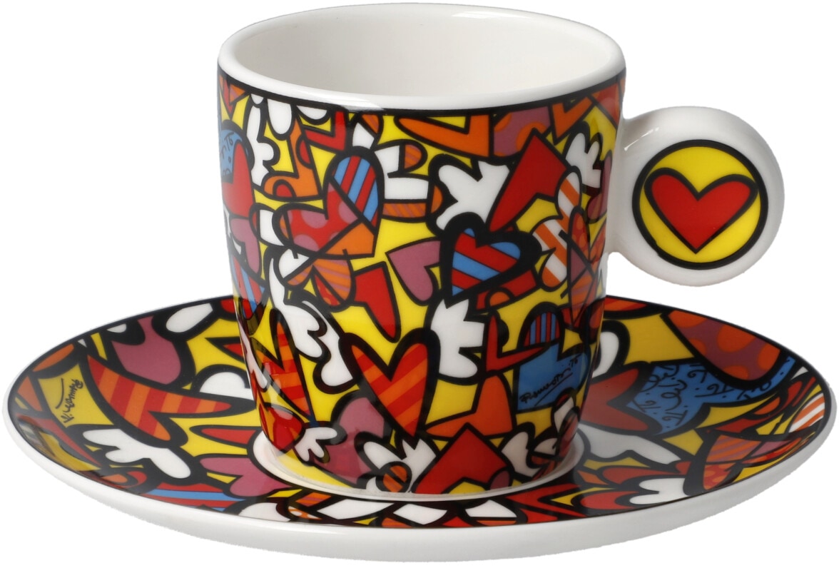 Goebel Espressotasse "Britto", Pop Art, Romero Britto - All We Need is Love