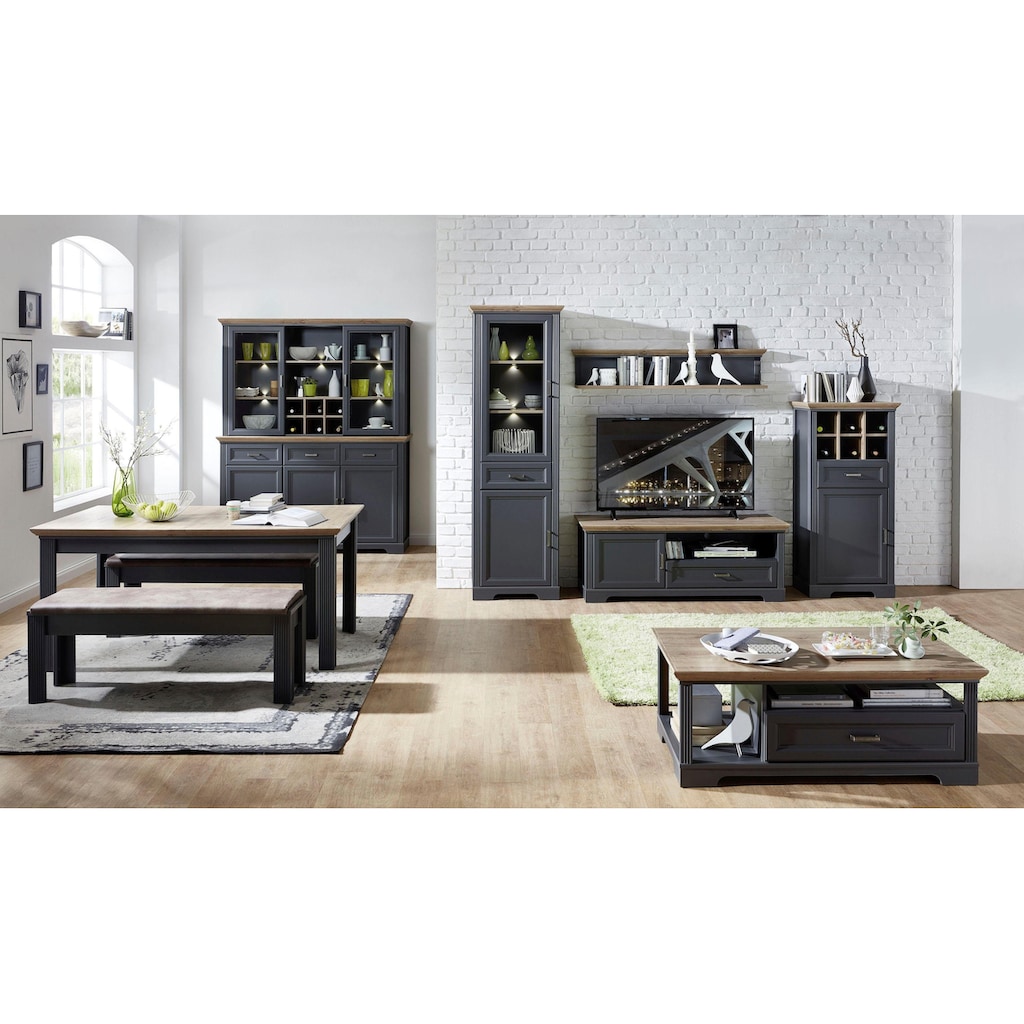 Innostyle Vitrine »Jasmin«, (1 Sideboard und 1 Aufsatzvitrine)