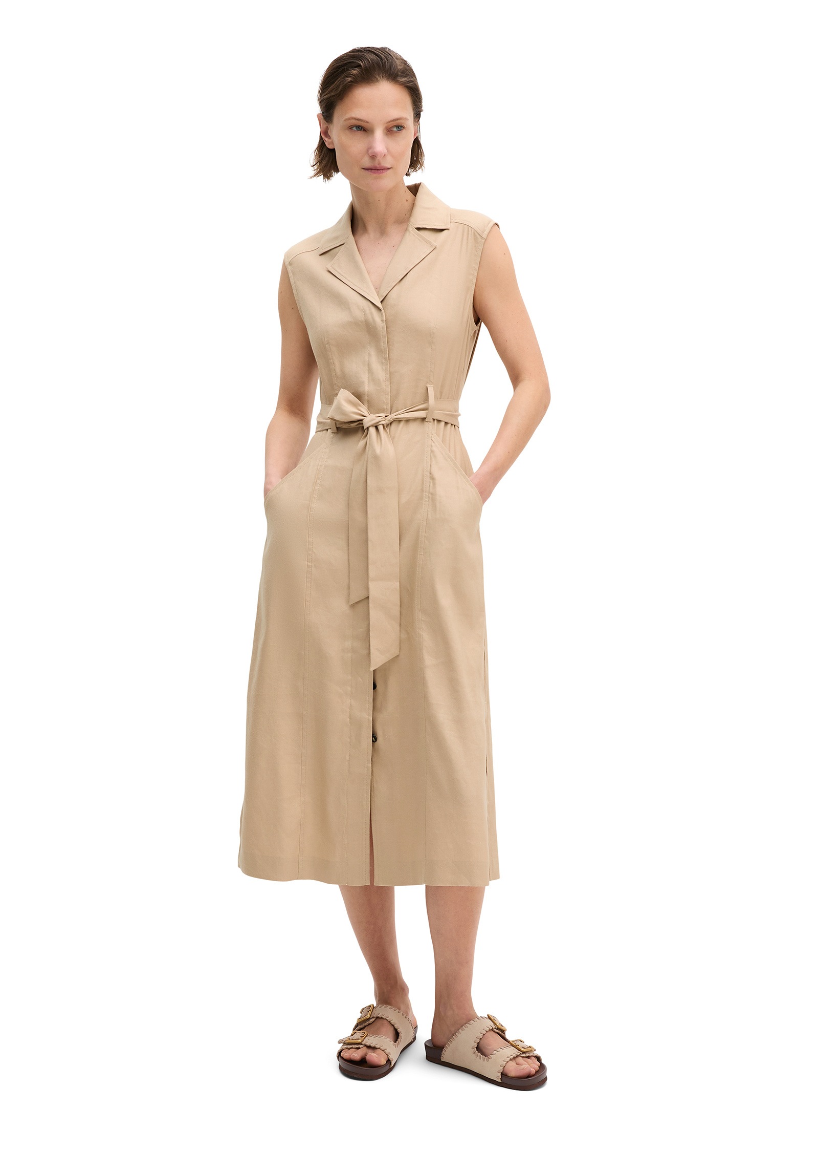 Marc O'Polo Midikleid »aus Viskose-Leinen-Stretch«