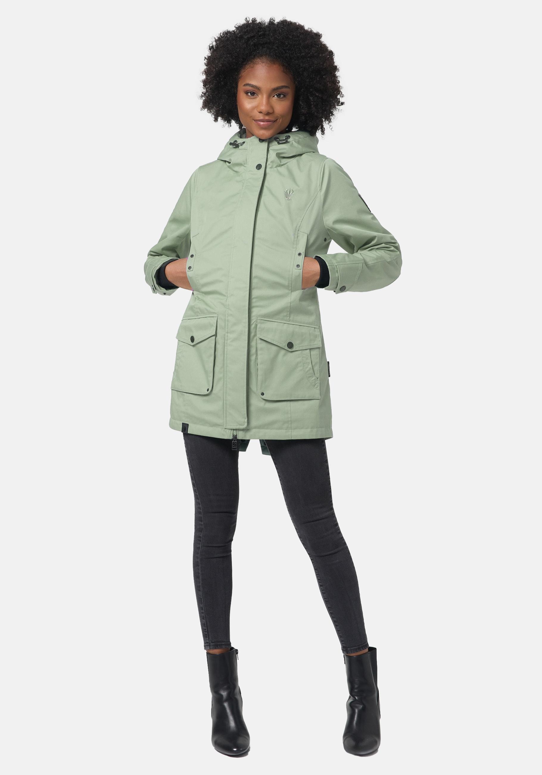 Navahoo Parka »Brinjaa«, mit Kapuze, Modischer Winter Kurzmantel mit zahlreichen Taschen