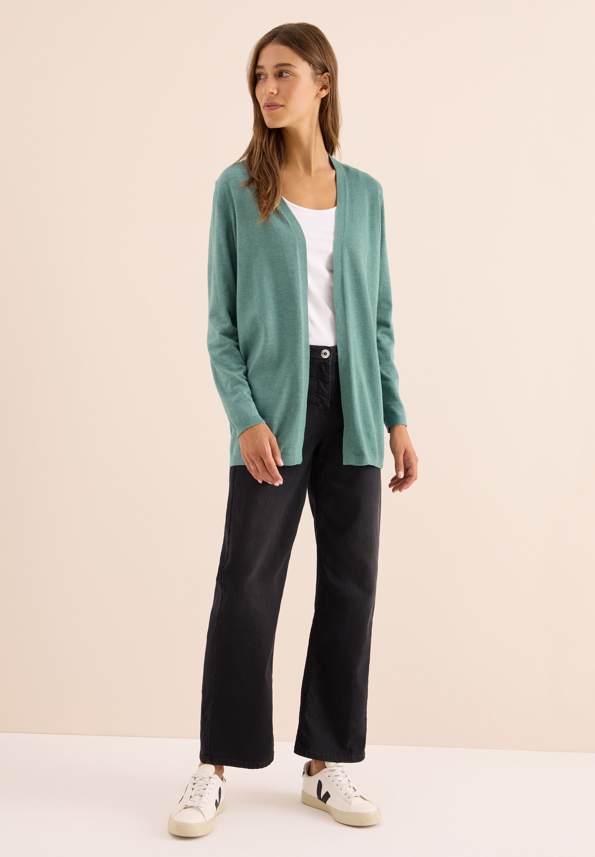Cecil Longstrickjacke, im soften Baumwoll-Mix