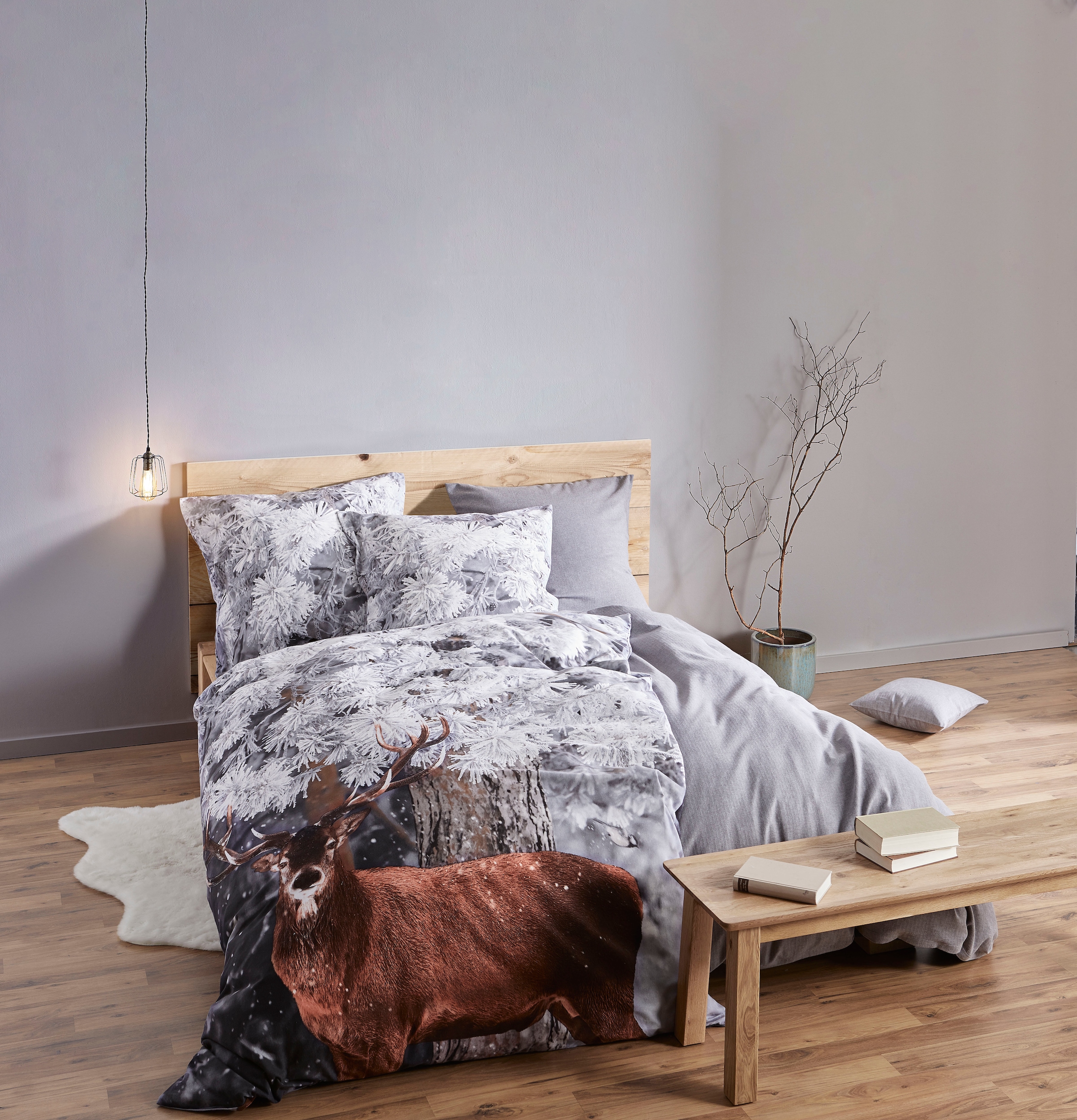 fleuresse Bettwäsche »Aspen 4381«, Feinbiber, Baumwolle, in Gr. 135x200, 155x220, 200x200cm