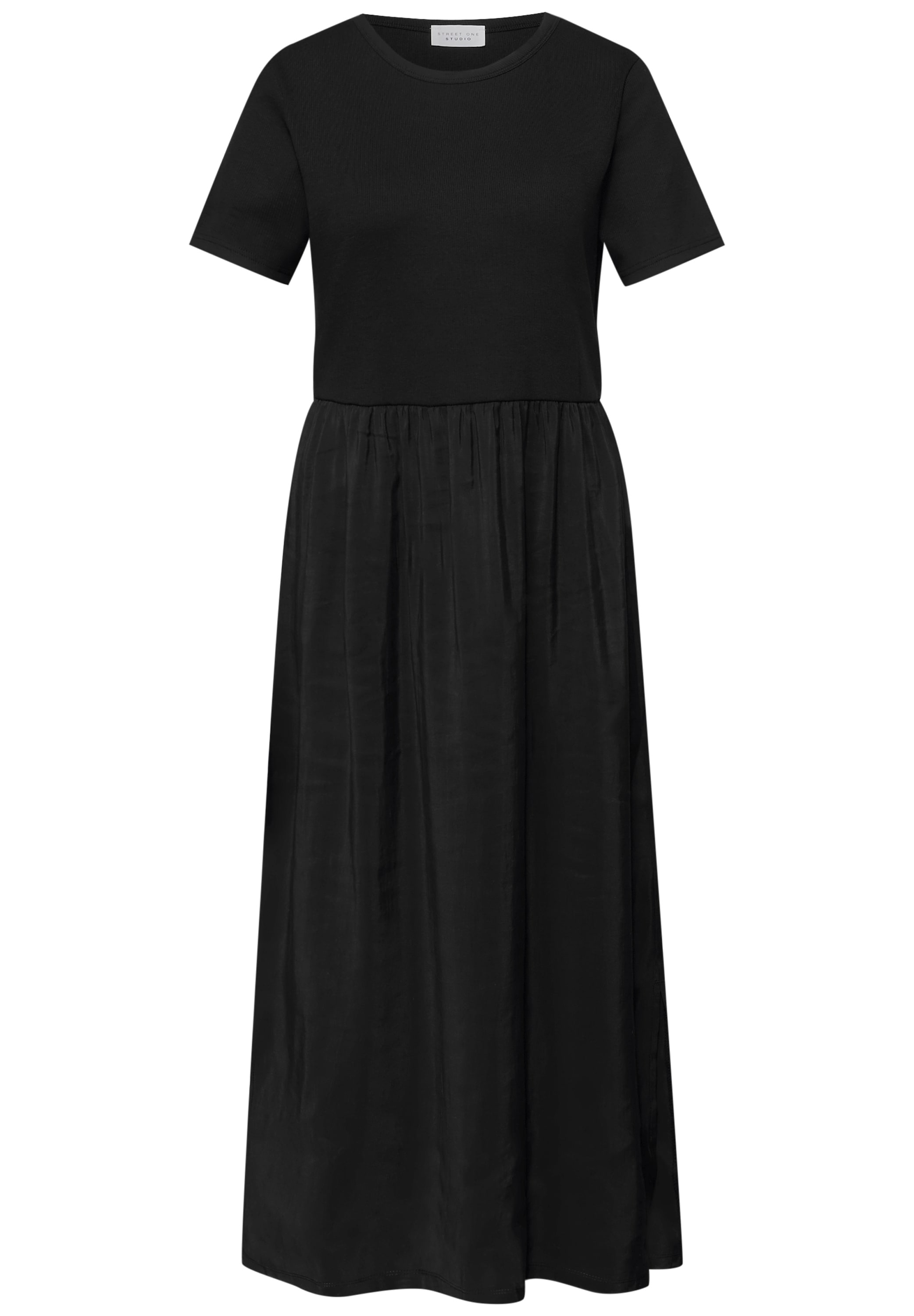 STREET ONE STUDIO Midikleid Ohne Taschen mit Rundhalsausschnitt