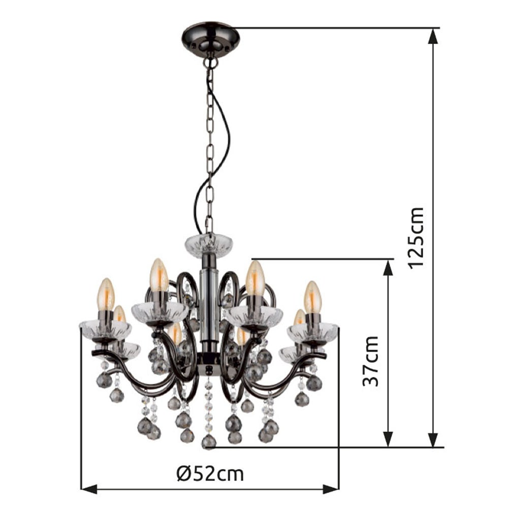 GLOBO LIGHTING Hängeleuchte »CAMILA«, Leuchtmittel E14 | ohne Leuchtmittel, Hängelampe/Pendelleuchte/Esszimmer/Wohnzimmer/Esstisch