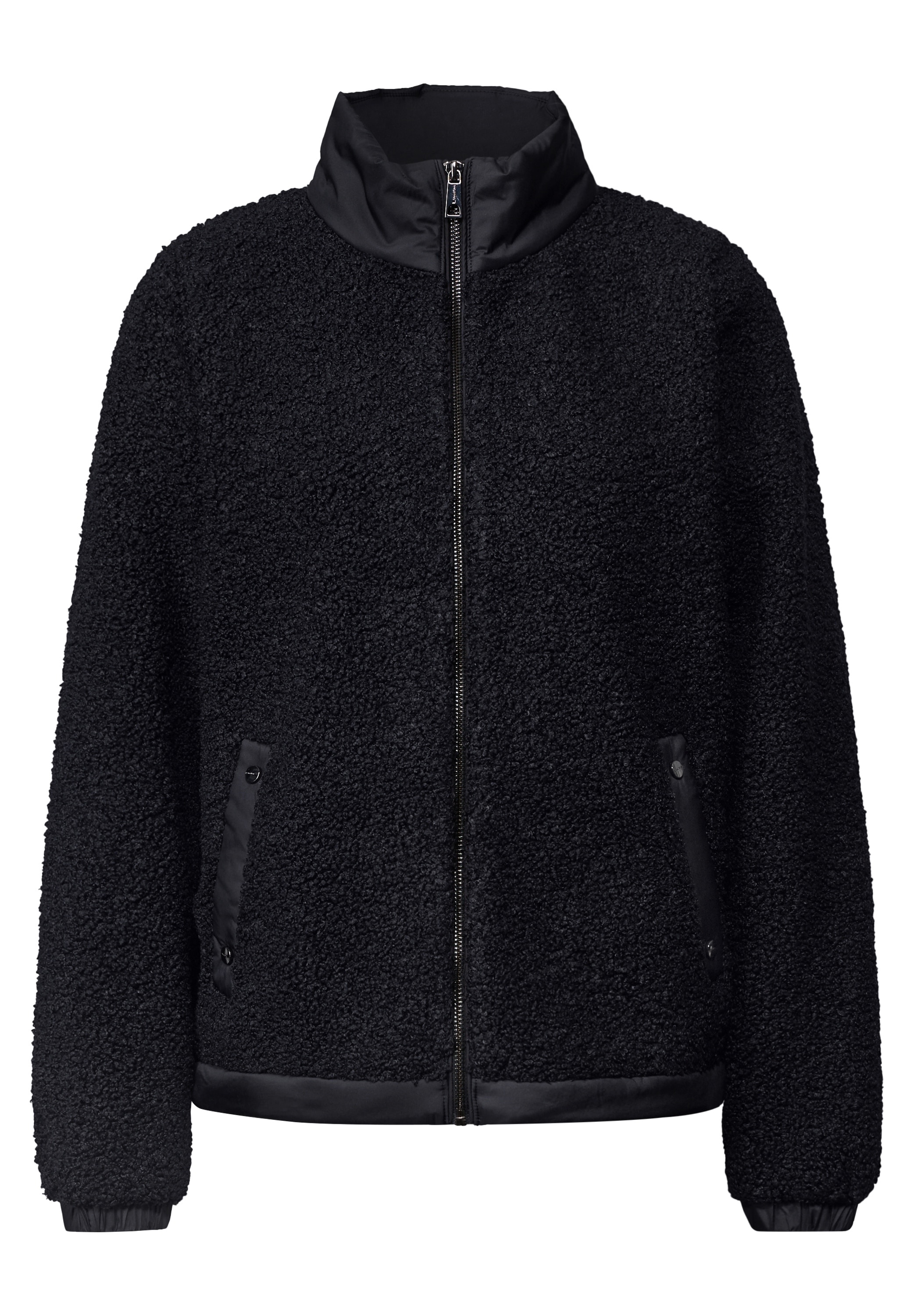 STREET ONE Fellimitatjacke ohne Kapuze mit Stehkragen