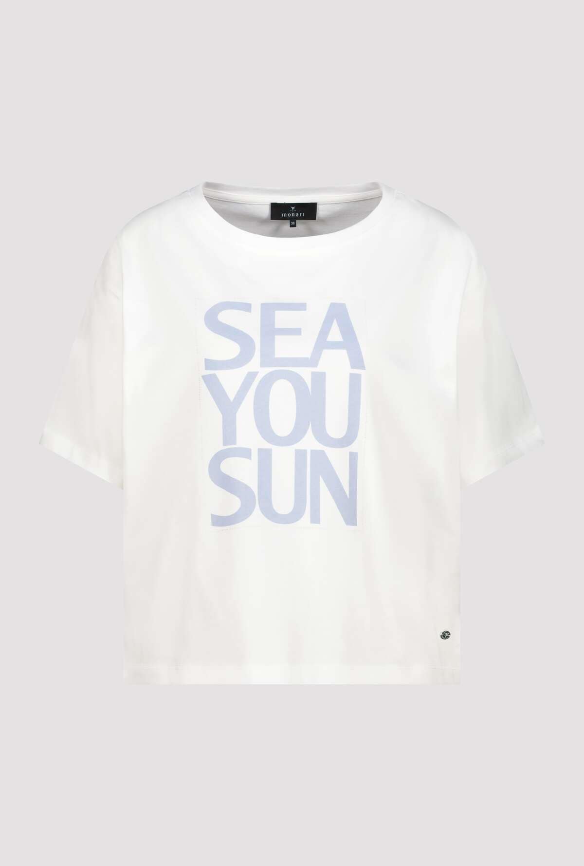 Monari T-Shirt »Shirt Druck platziert« Regular fit mit Schriftzug