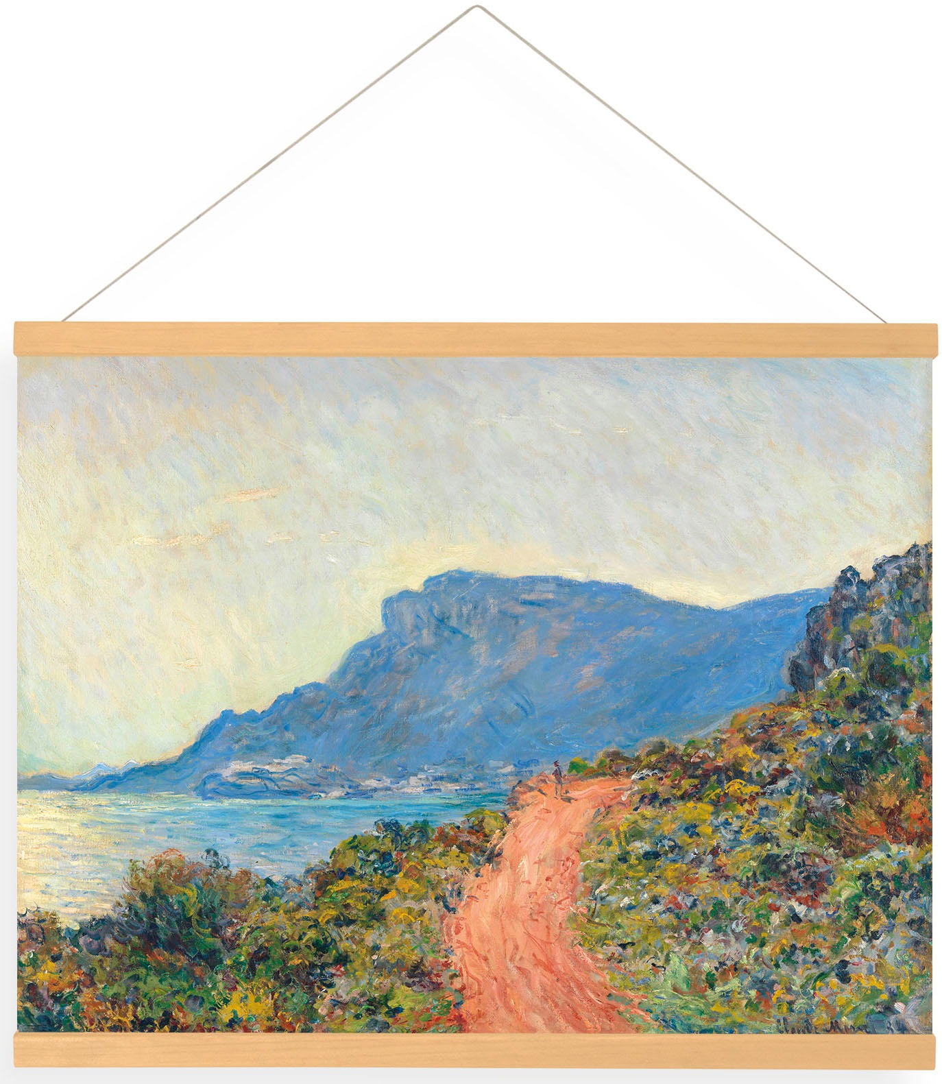 Art for the home Leinwandbild »Südlich Landschaft«, (1 St.), Luxus Kakemono Leinen Wandposter 80x60cm
