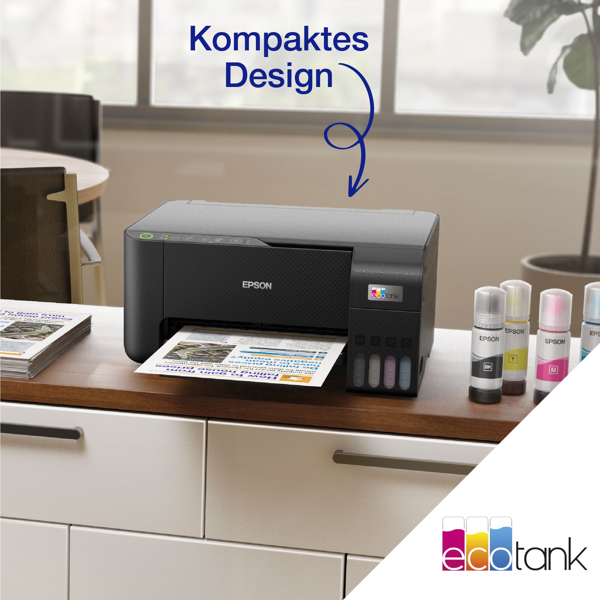 Epson Multifunktionsdrucker »EcoTank ET-2862«, Einfaches, unkompliziertes Tintentanksystem zum Nachfüllen