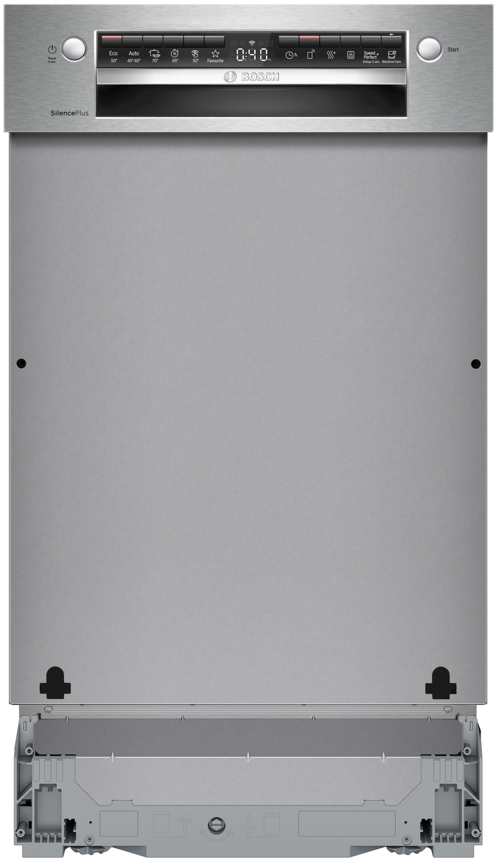 Bosch  Gebürsteter Stahl Teilintegrierbarer Geschirrspüler Serie 4 "Spi4hms13e" 10 Tlg. Maßgedecke von Baur